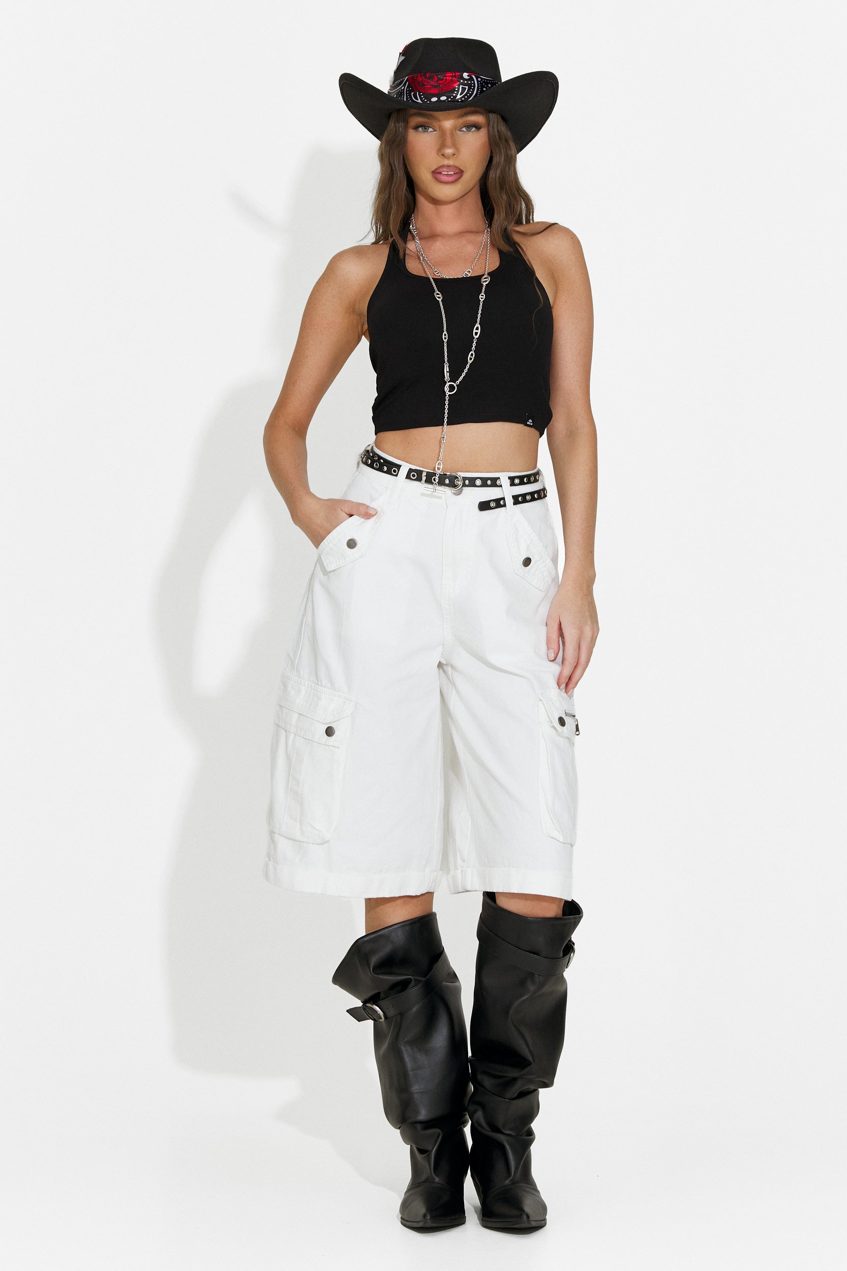 Jeans de mujer casuales blancos Yulanda Bogas