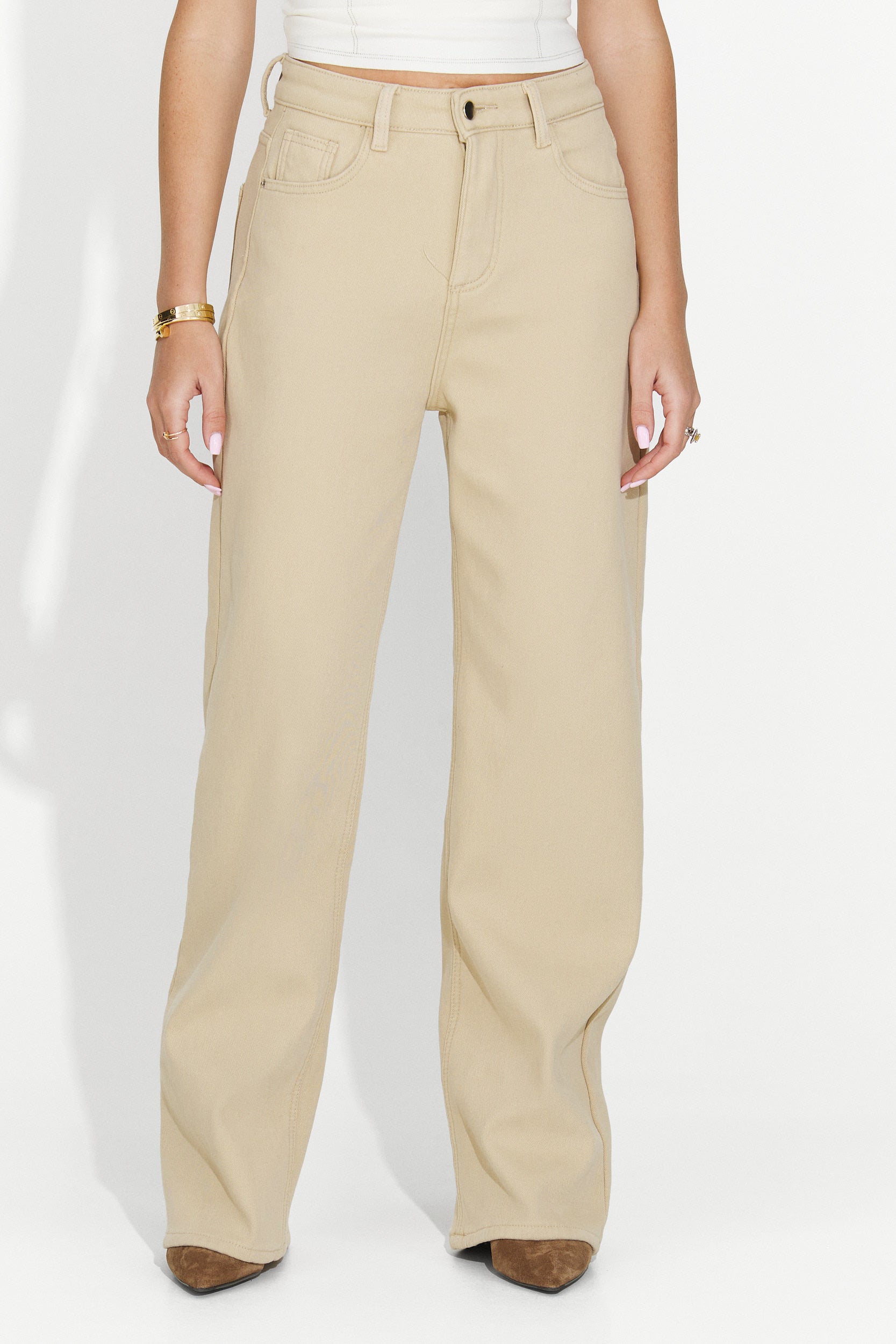 Beige casual damjeans Hetie Bogas