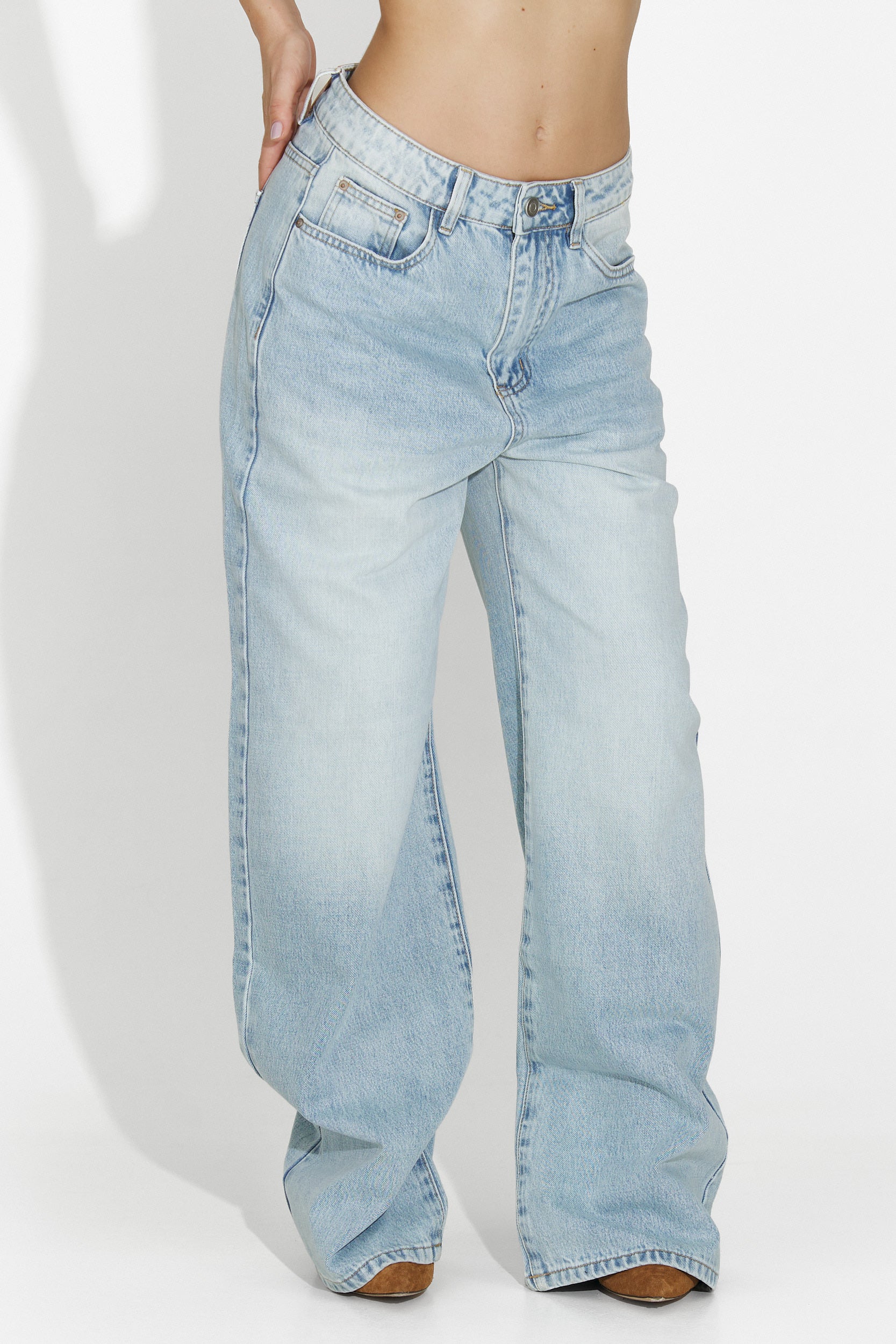 Niebieskie casualowe dżinsy damskie Aurenza Bogas