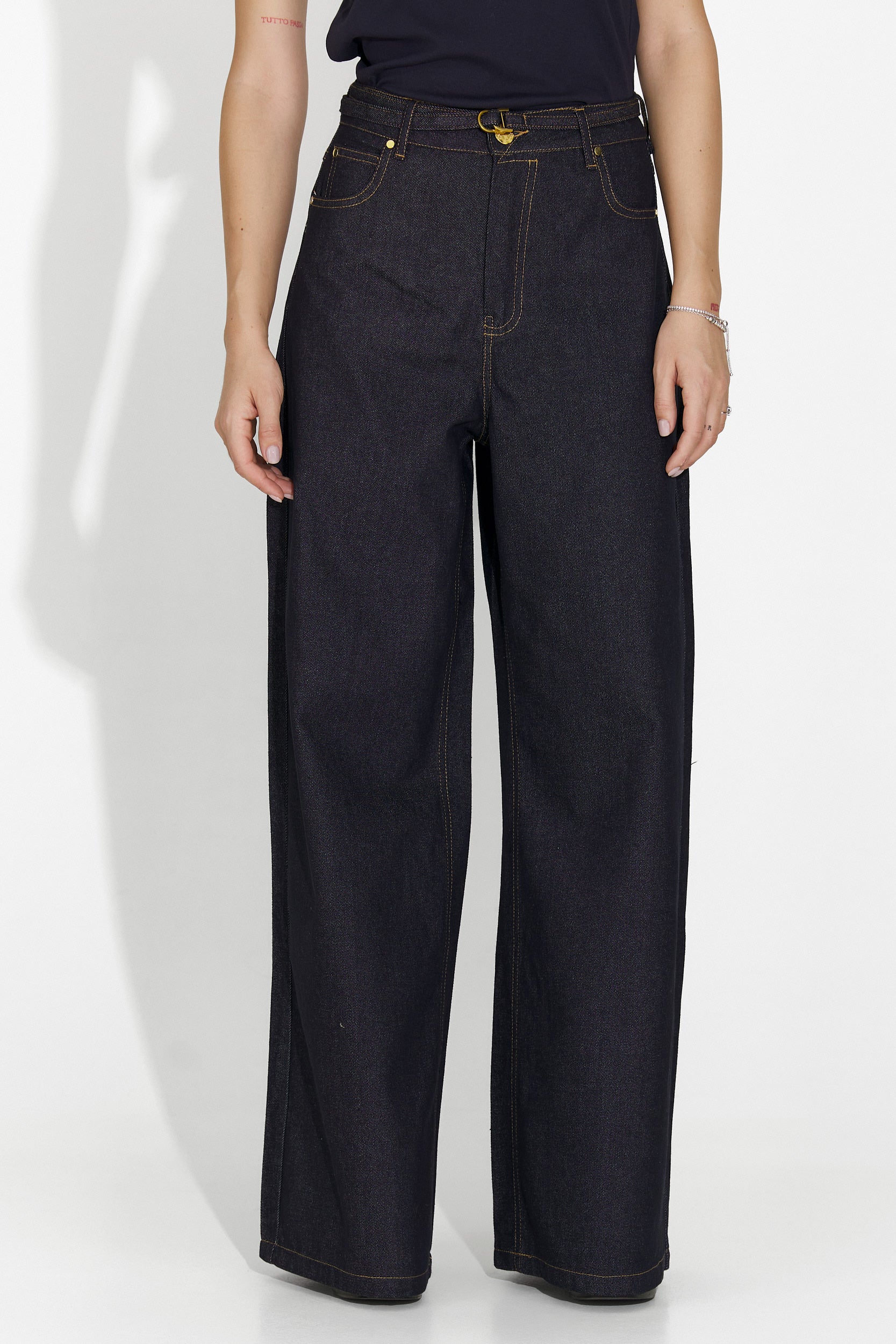 Flovira Bogas Navy Blue Casual Women's Jeans