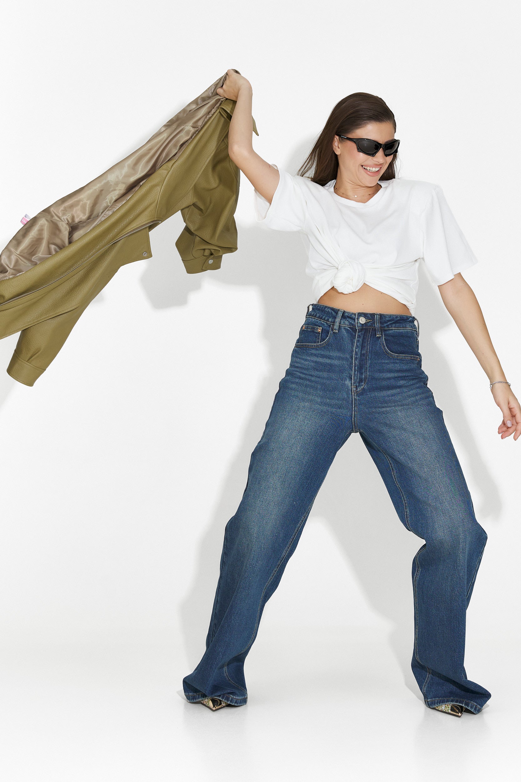 Τζιν γυναικεία casual μπλε σκούρο Liorena Bogas