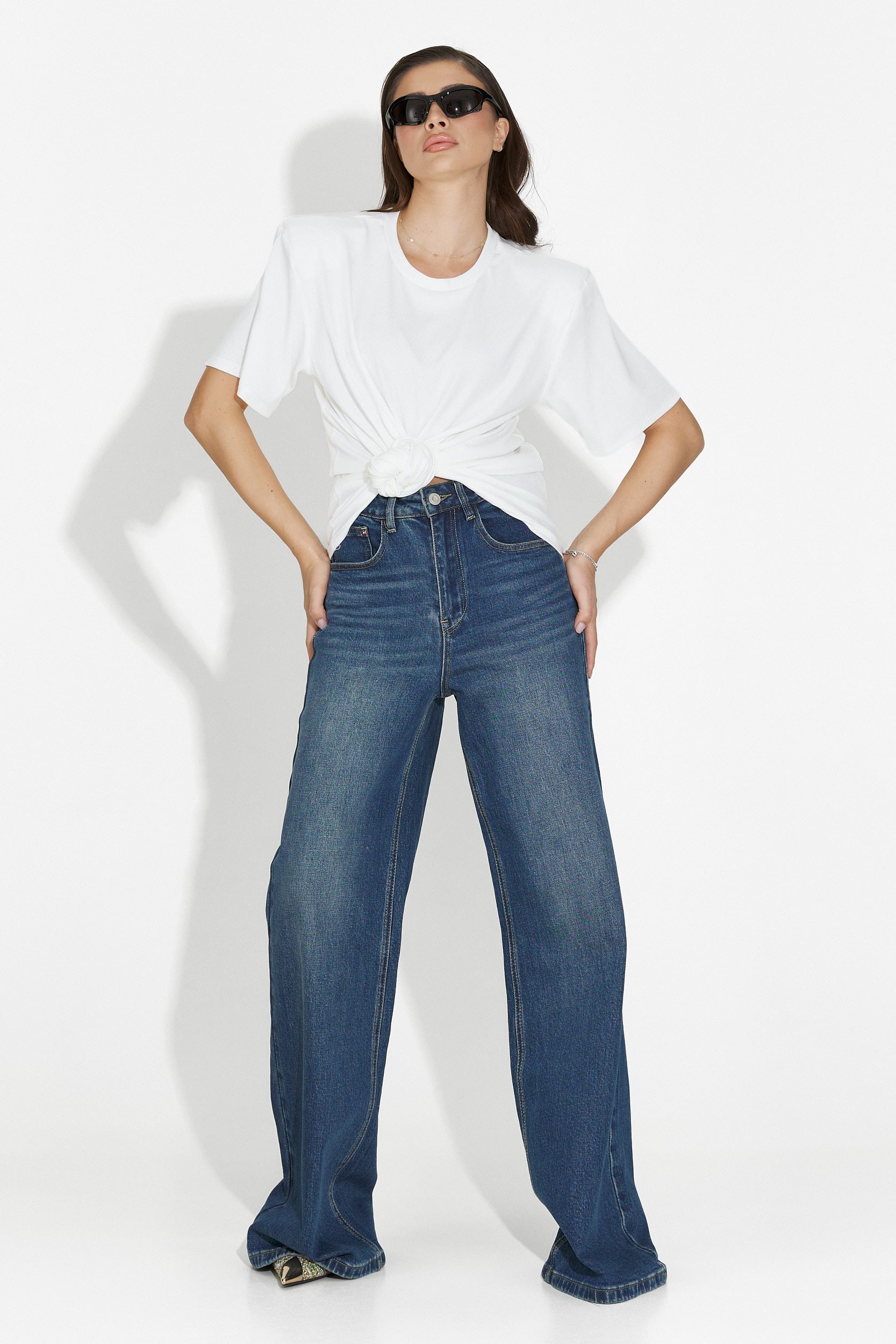 Liorena Bogas Navy Blue Casual Women's Jeans