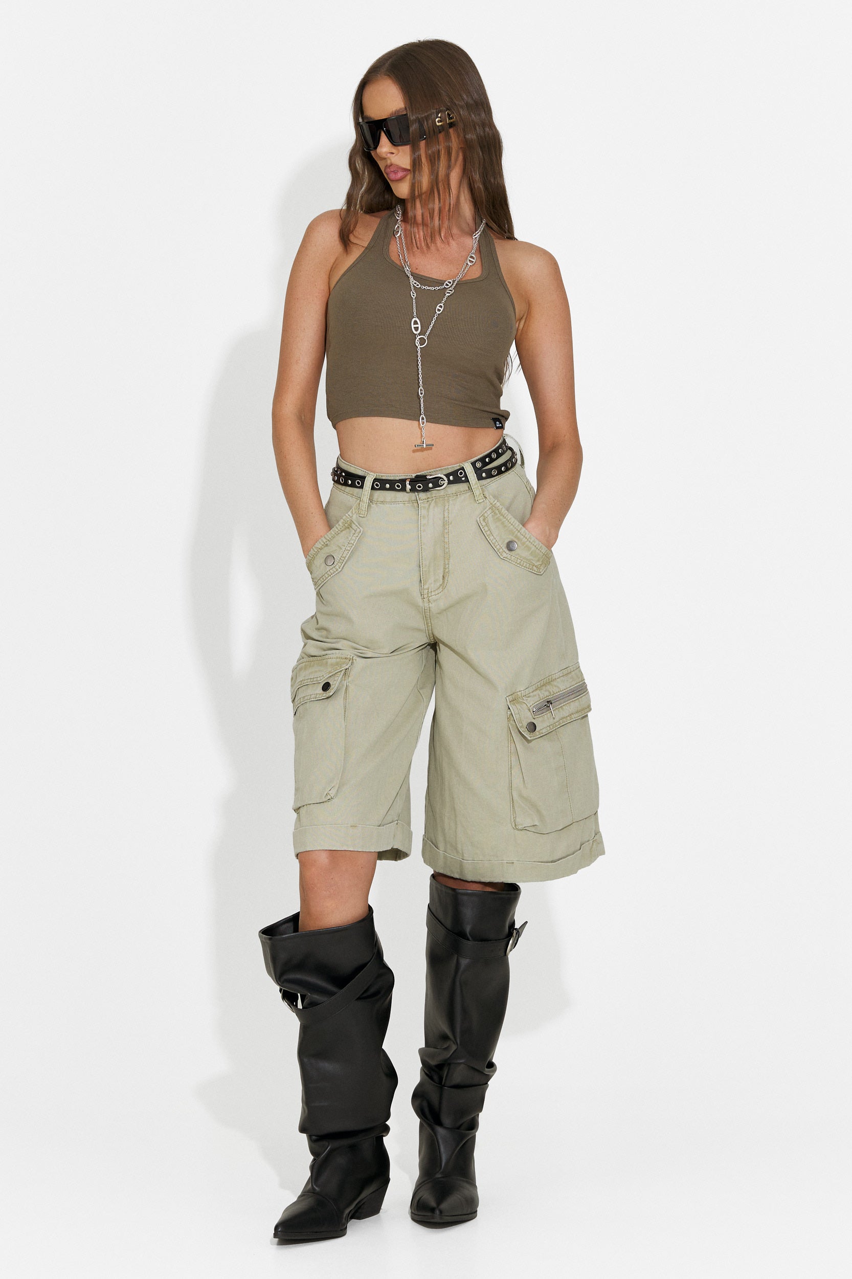 Women's casual khaki jeans Yulanda Bogas
