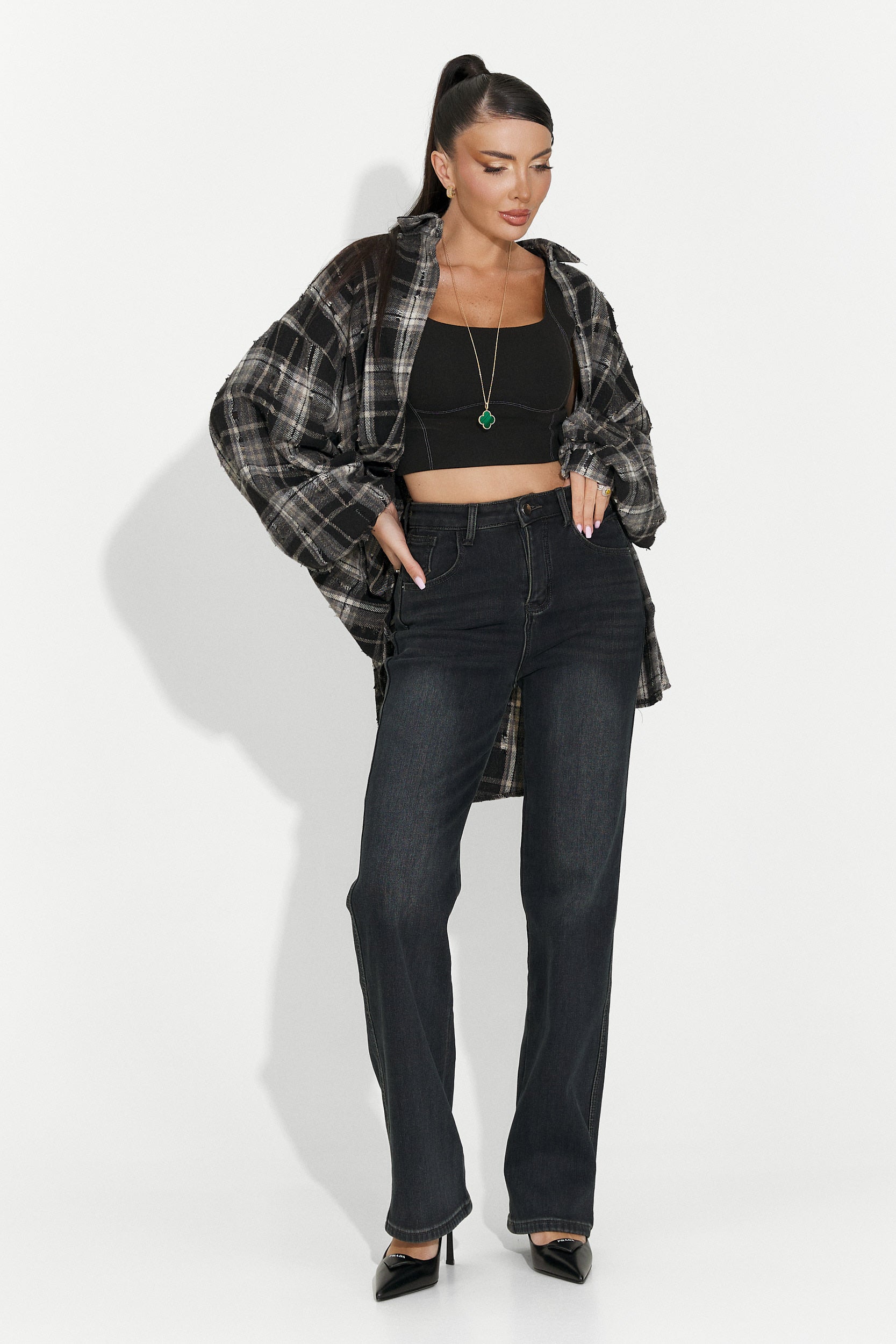 Jeans femme décontractés noirs Brisia Bogas