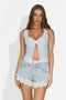 Women's short light blue jeans Leonadia Bogas