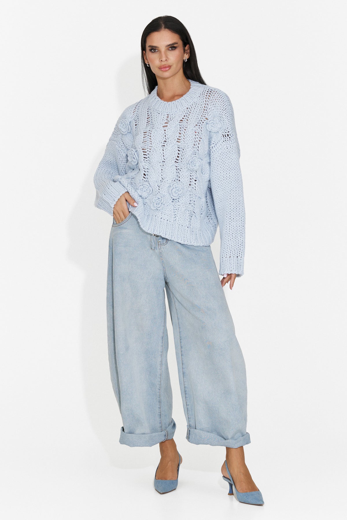Bluza casual bleu Elsyia Bogas