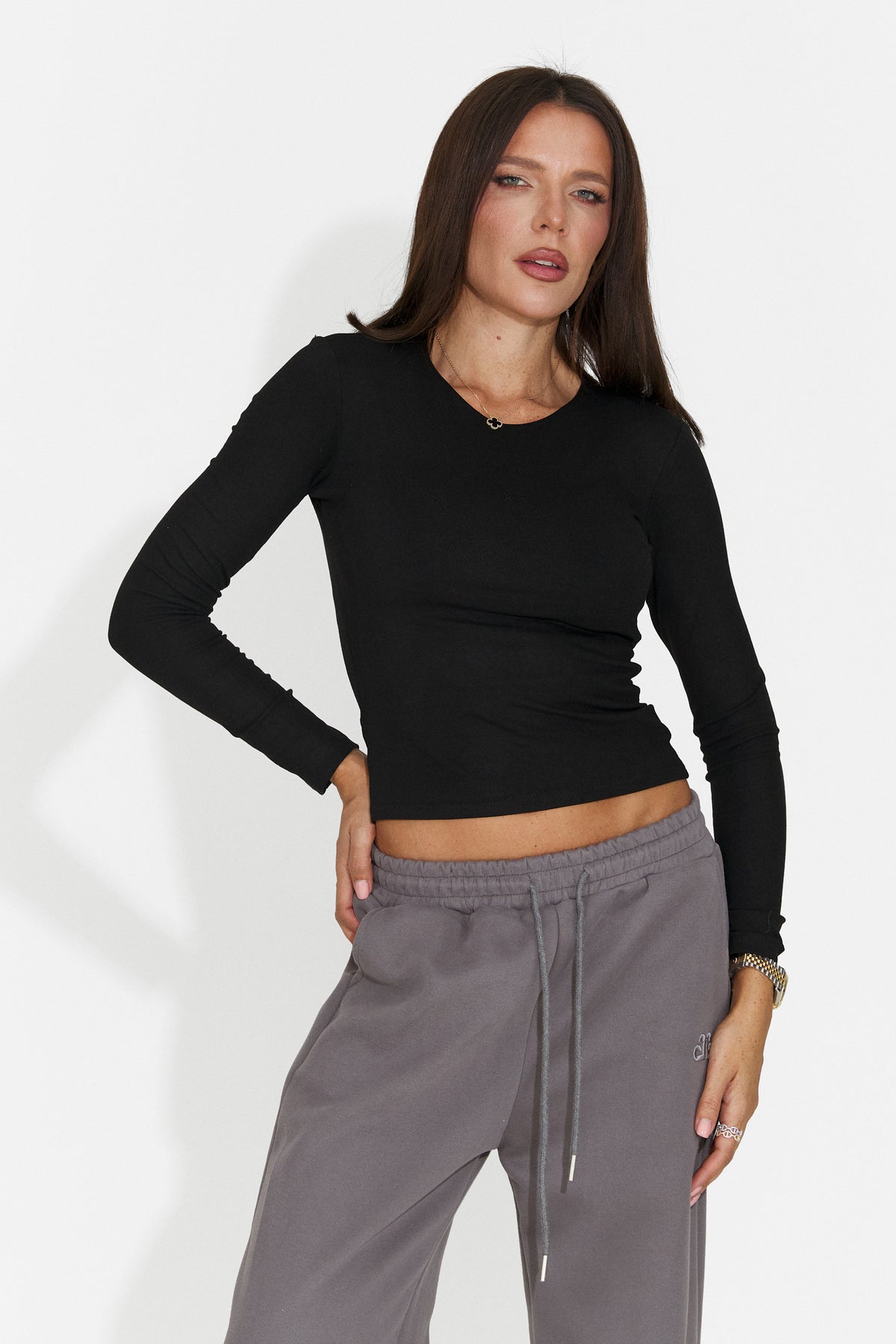 Bluza casual neagra Genuelia Bogas