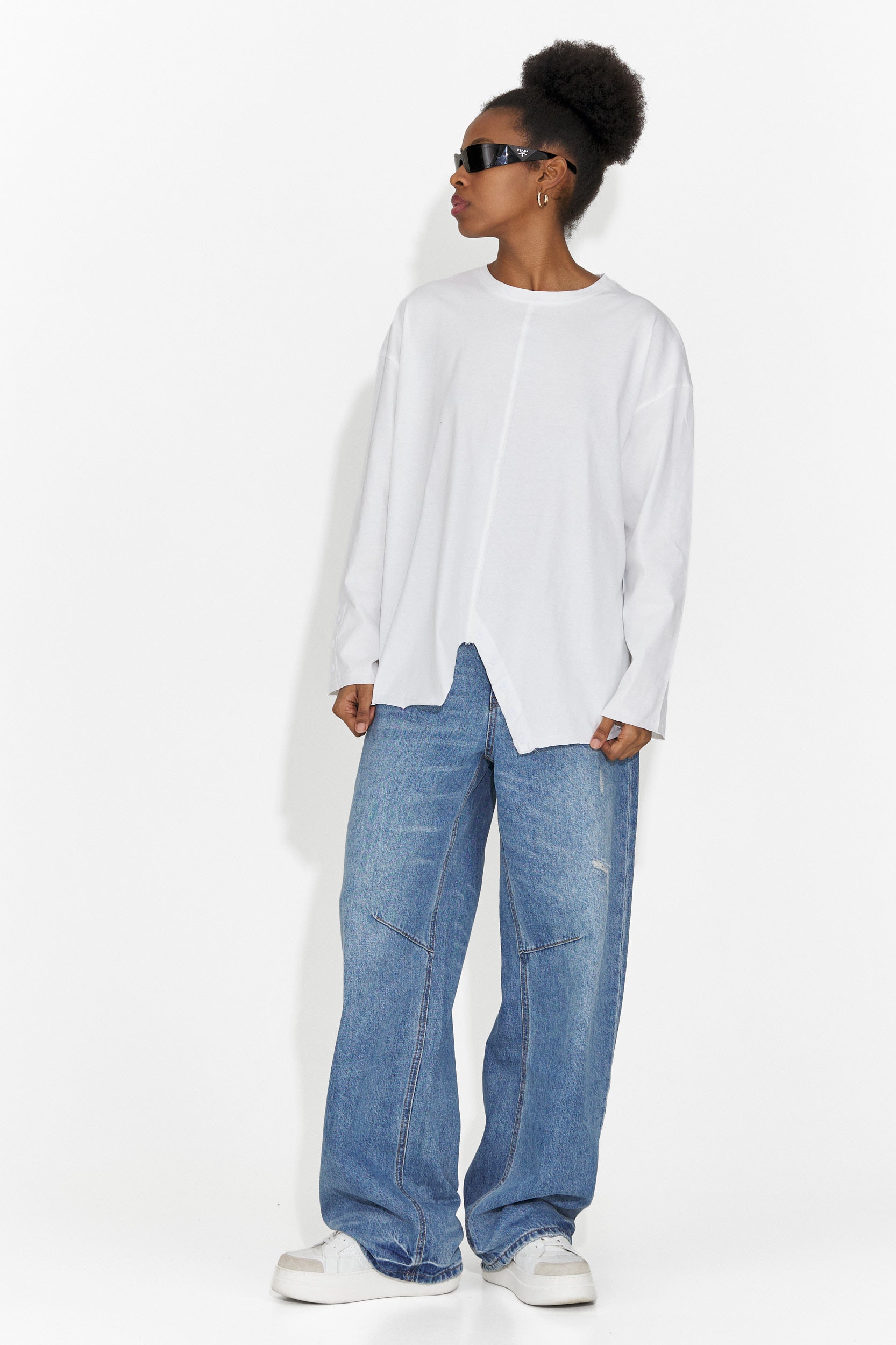 Vit casual damtröja Chandana Bogas