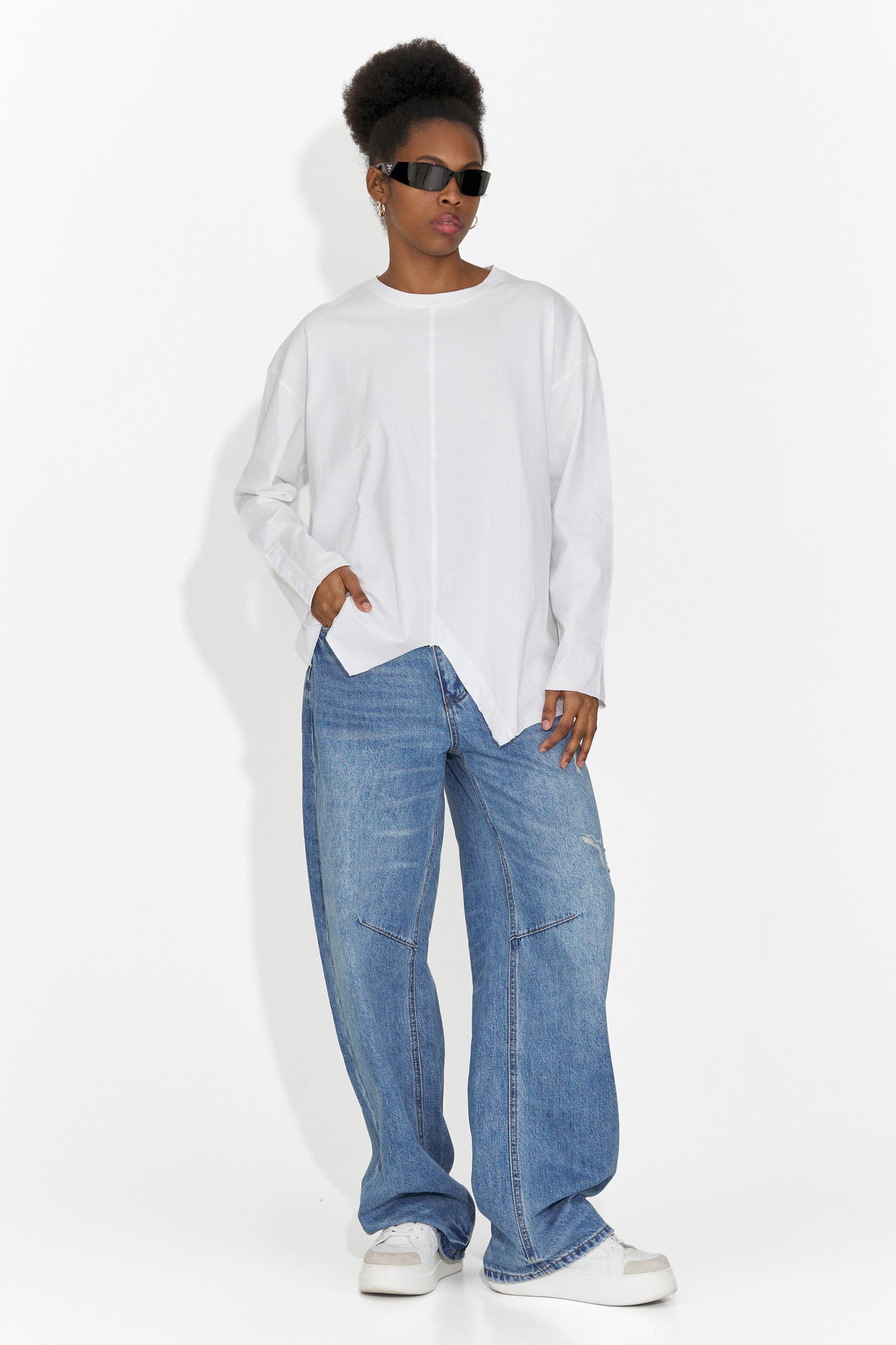 Vit casual damtröja Chandana Bogas