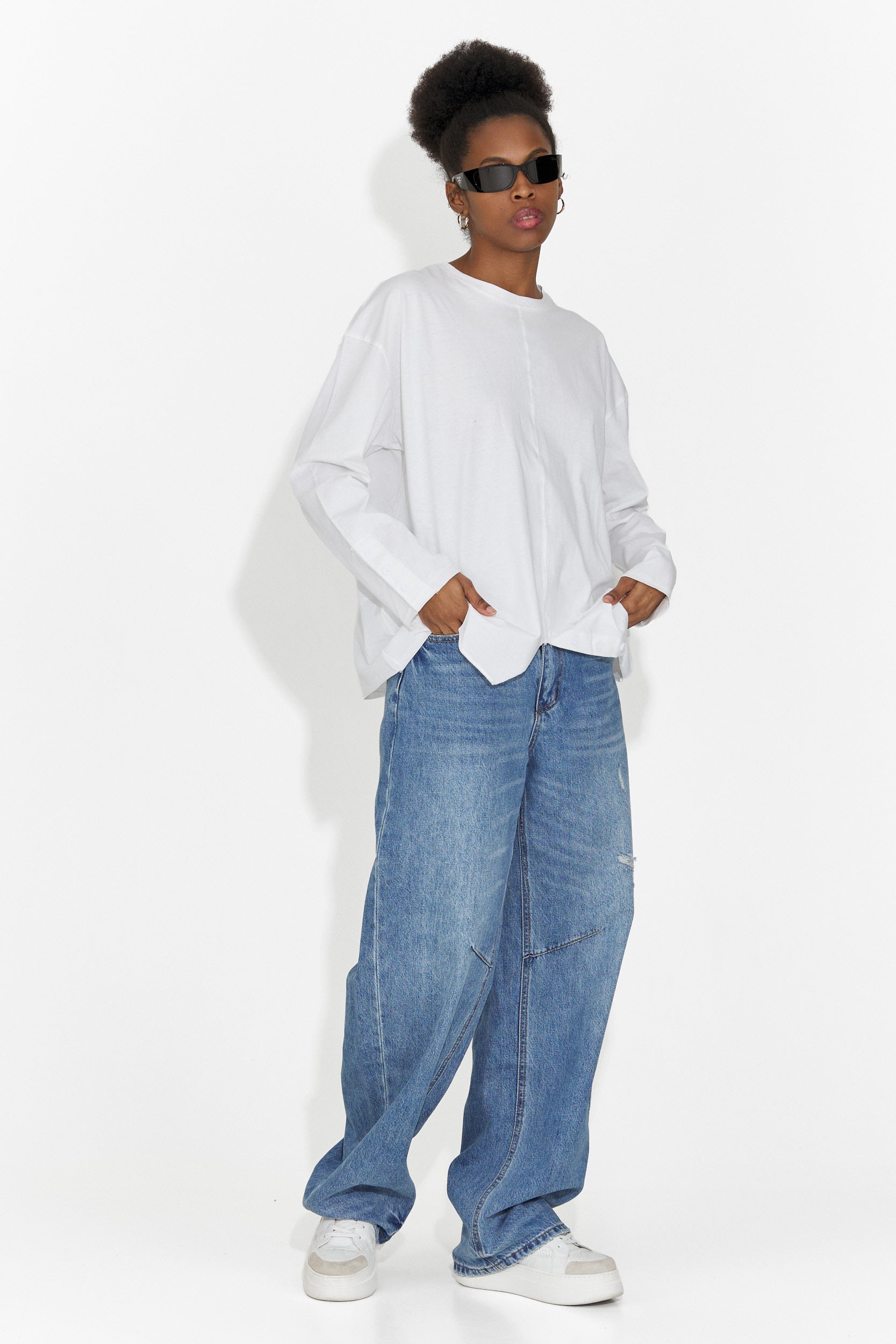 Vit casual damtröja Chandana Bogas