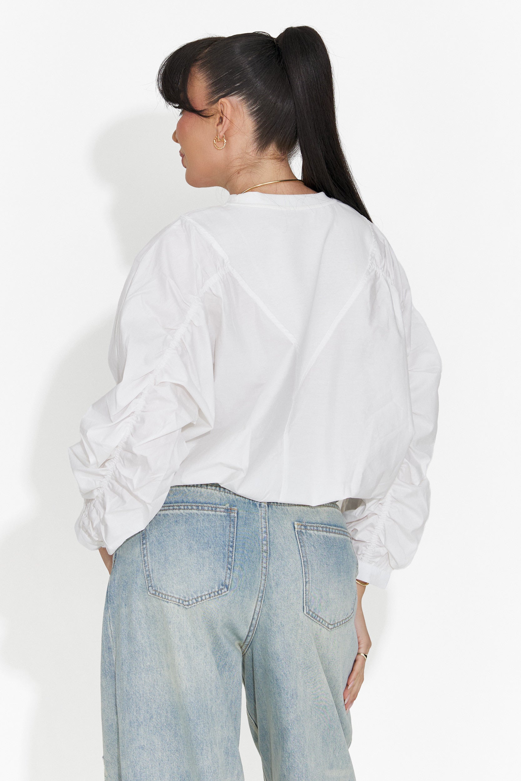 Women's Casual White Blouse Donelia Bogas