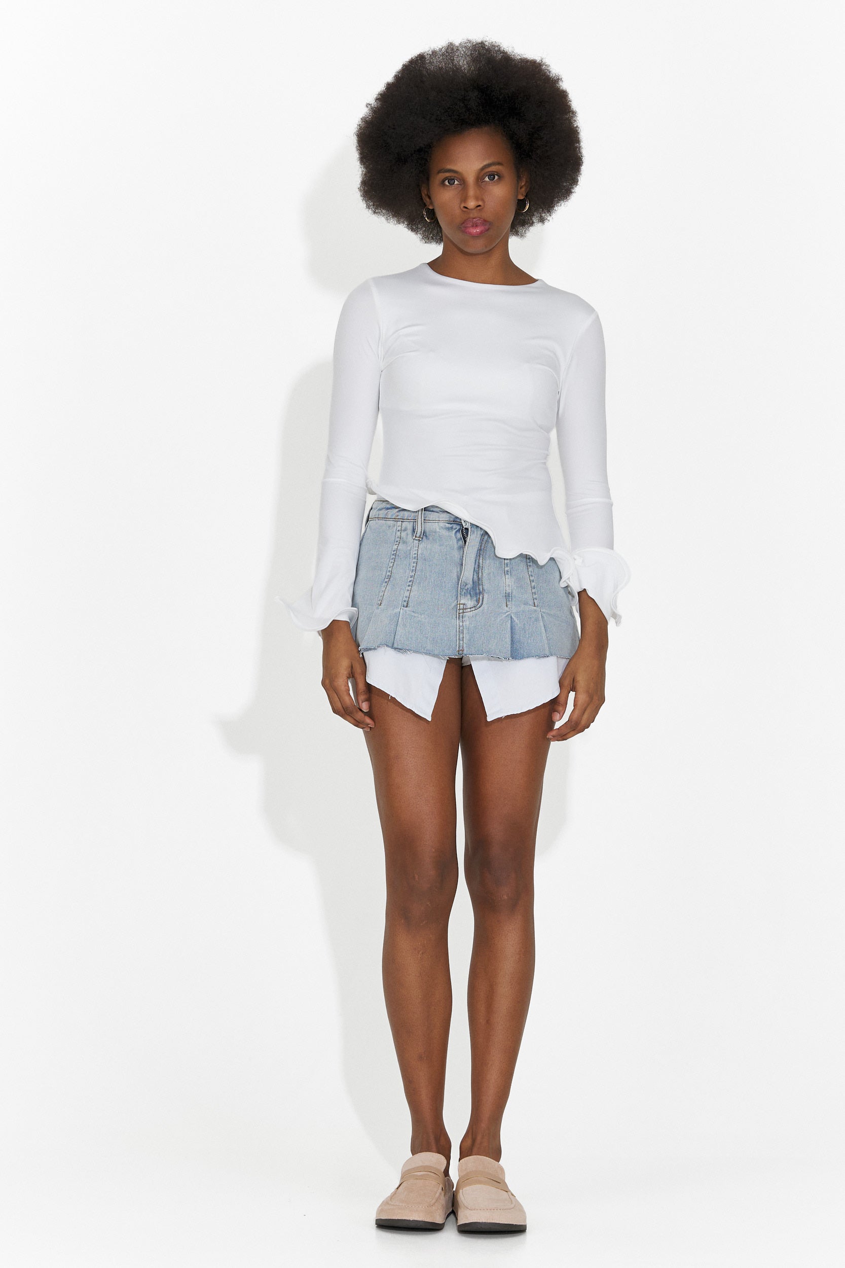 Enisea Bogas Casual White Ladies Blouse