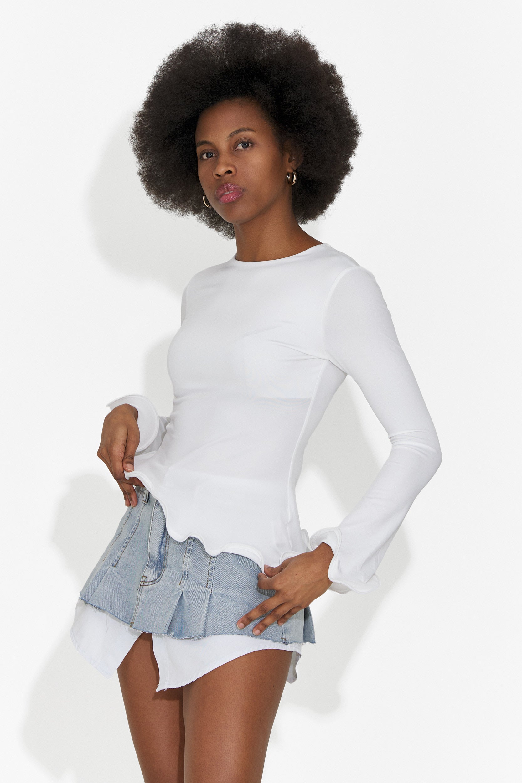 Enisea Bogas Casual White Ladies Blouse