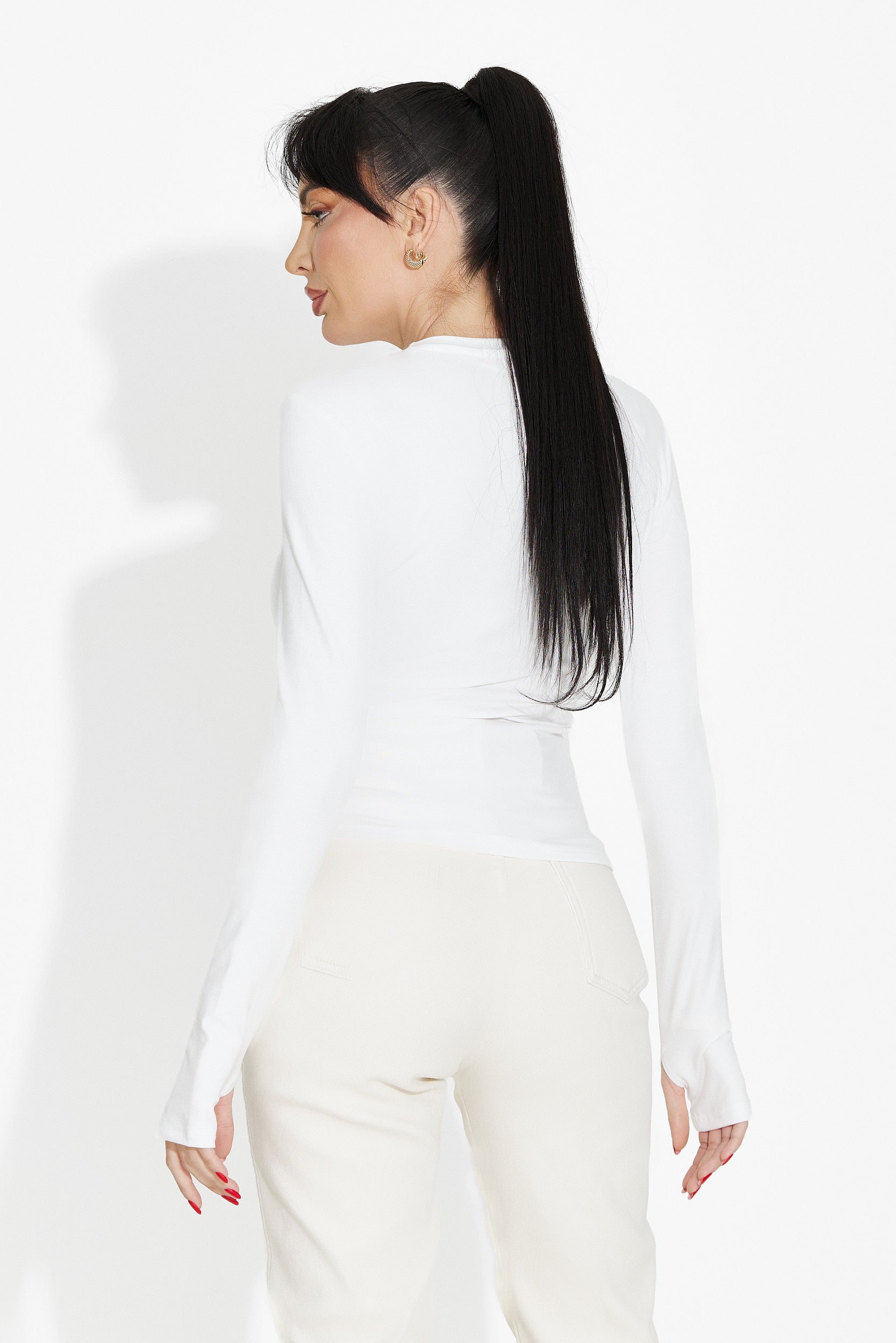 White casual women's blouse Kisena bogas