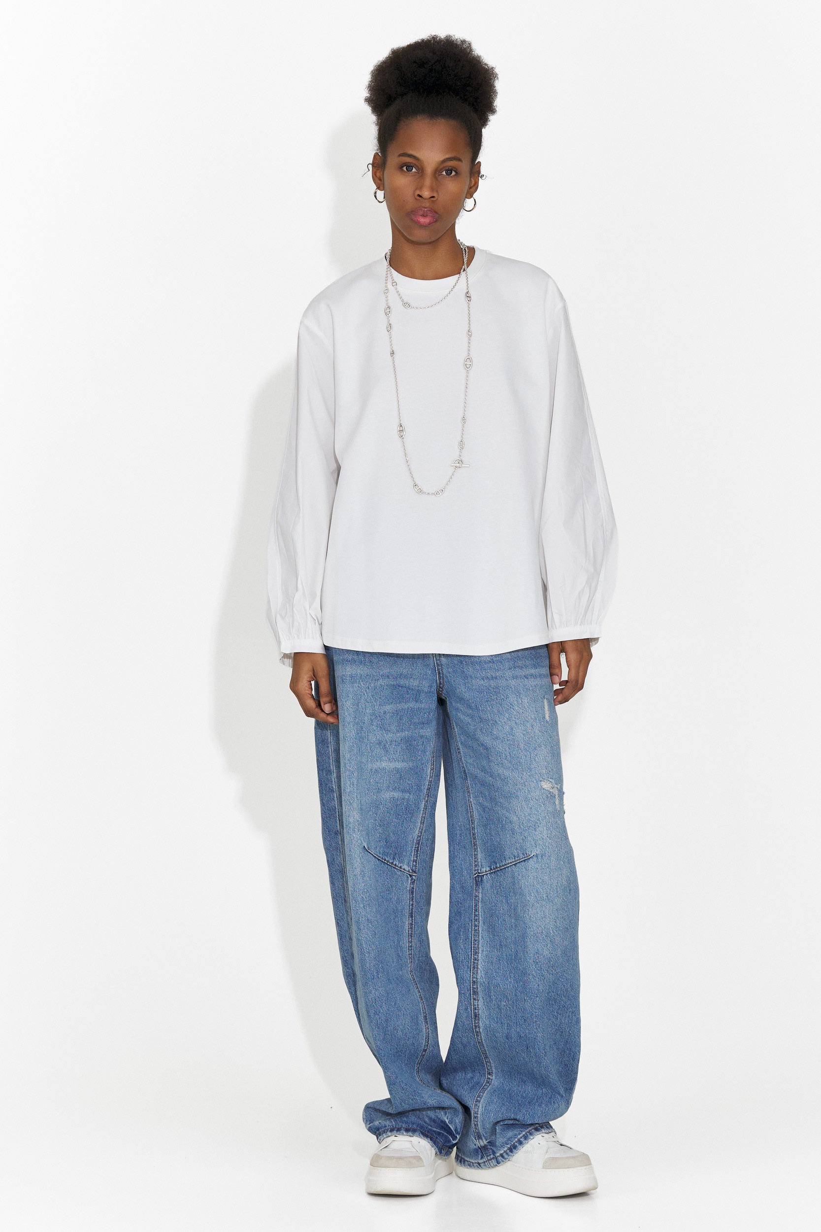 Maglia donna casual bianca Sheiva Bogas