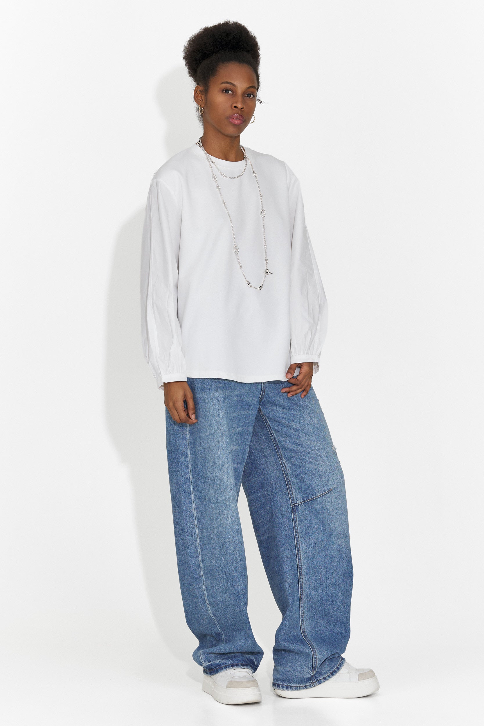 Maglia donna casual bianca Sheiva Bogas