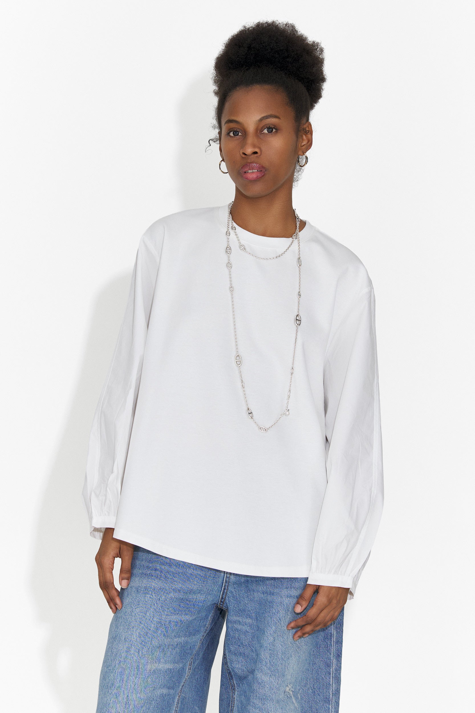 Maglia donna casual bianca Sheiva Bogas