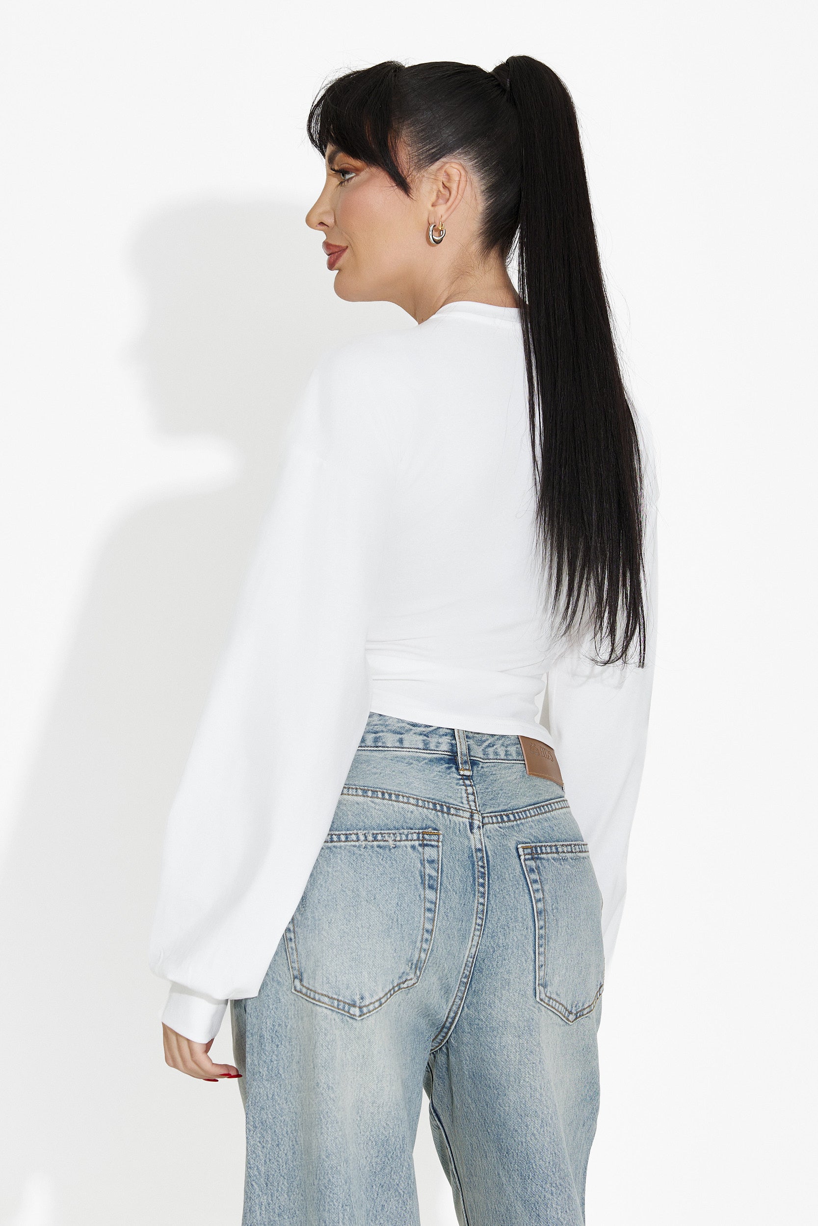 Biała damska bluza casual Tivora Bogas