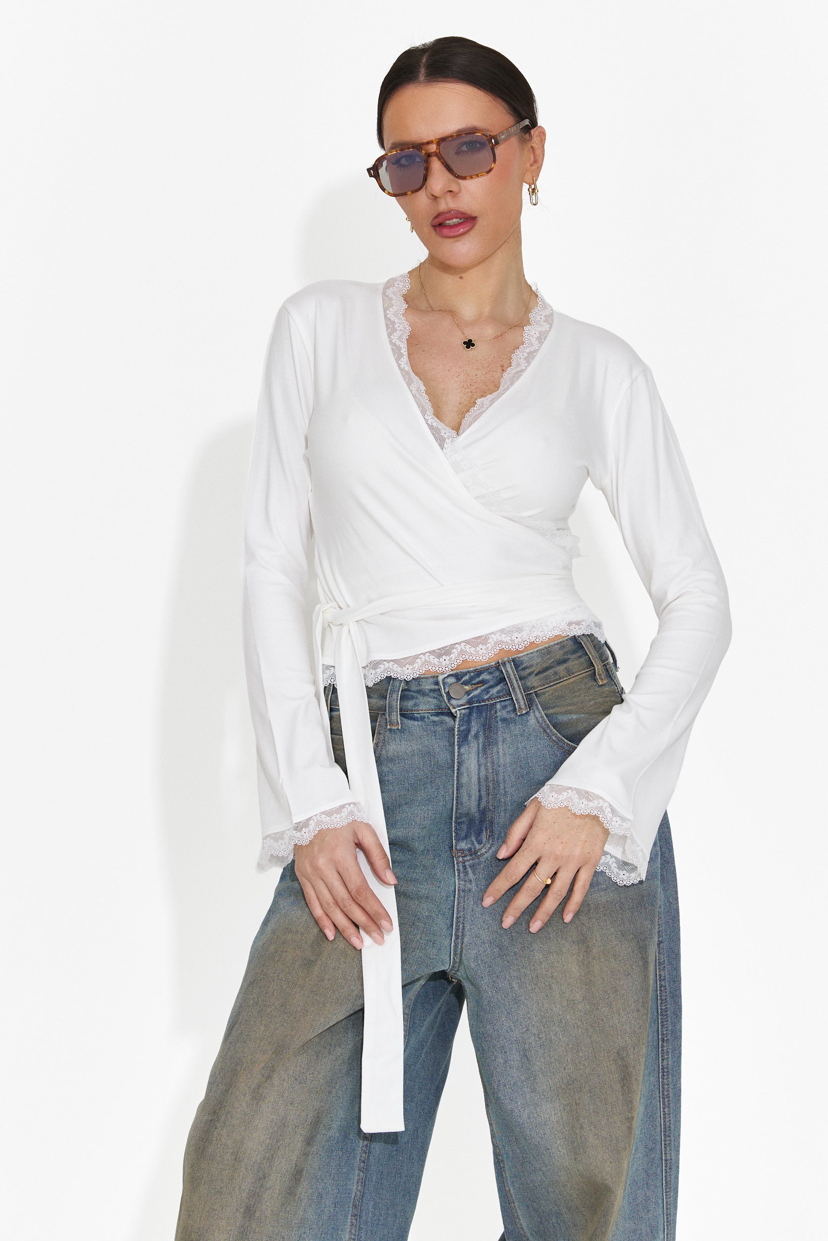 White Casual Women's Blouse Zaneta Bogas