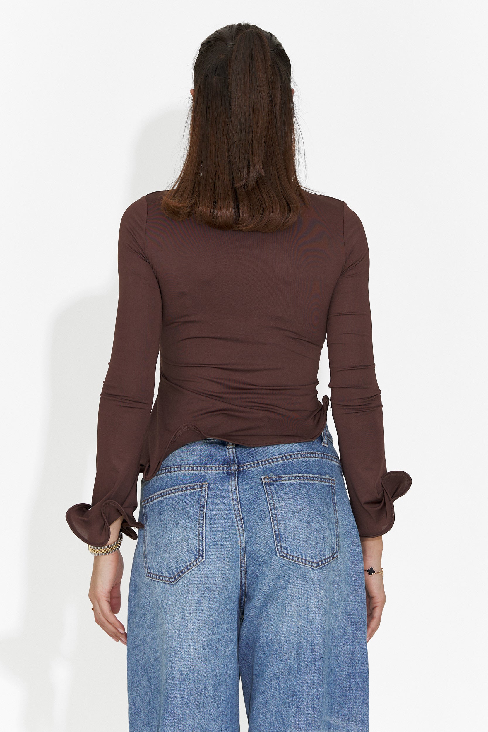 Maglia donna casual marrone Enisea Bogas