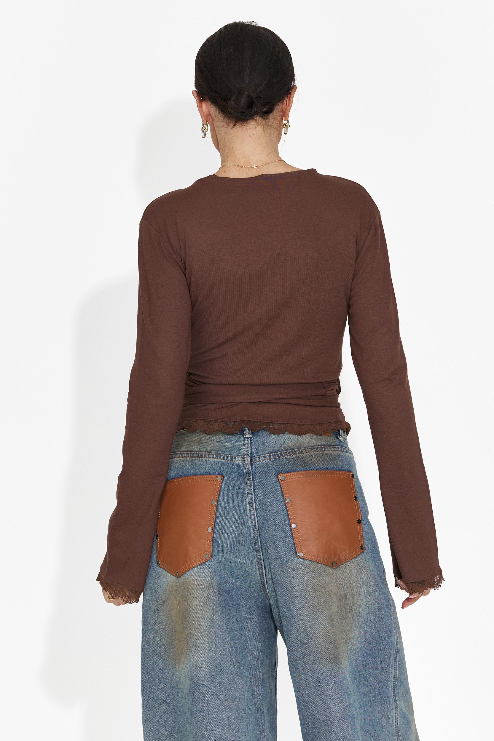 Damen-Freizeitbluse braun Zaneta Bogas