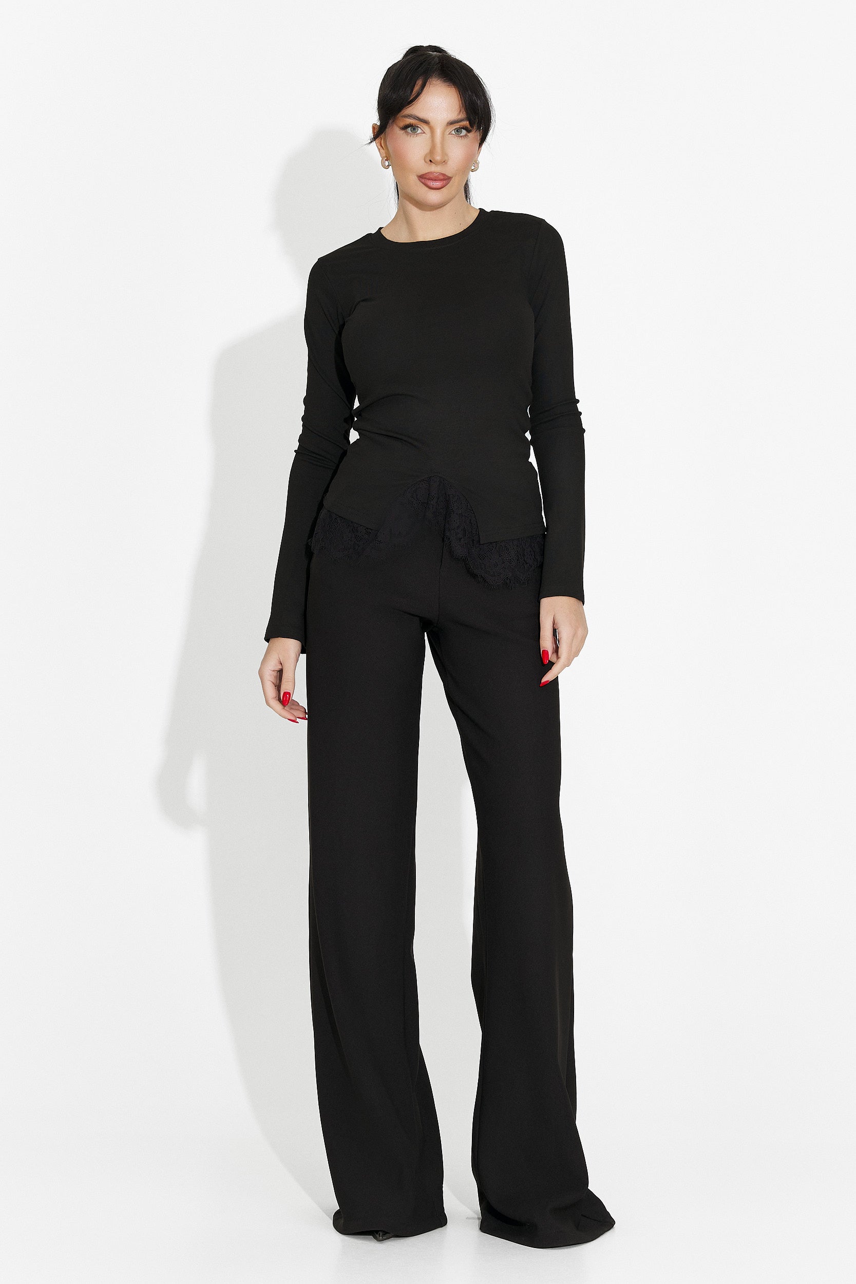 Schwarze Damen-Freizeitbluse Daiela Bogas