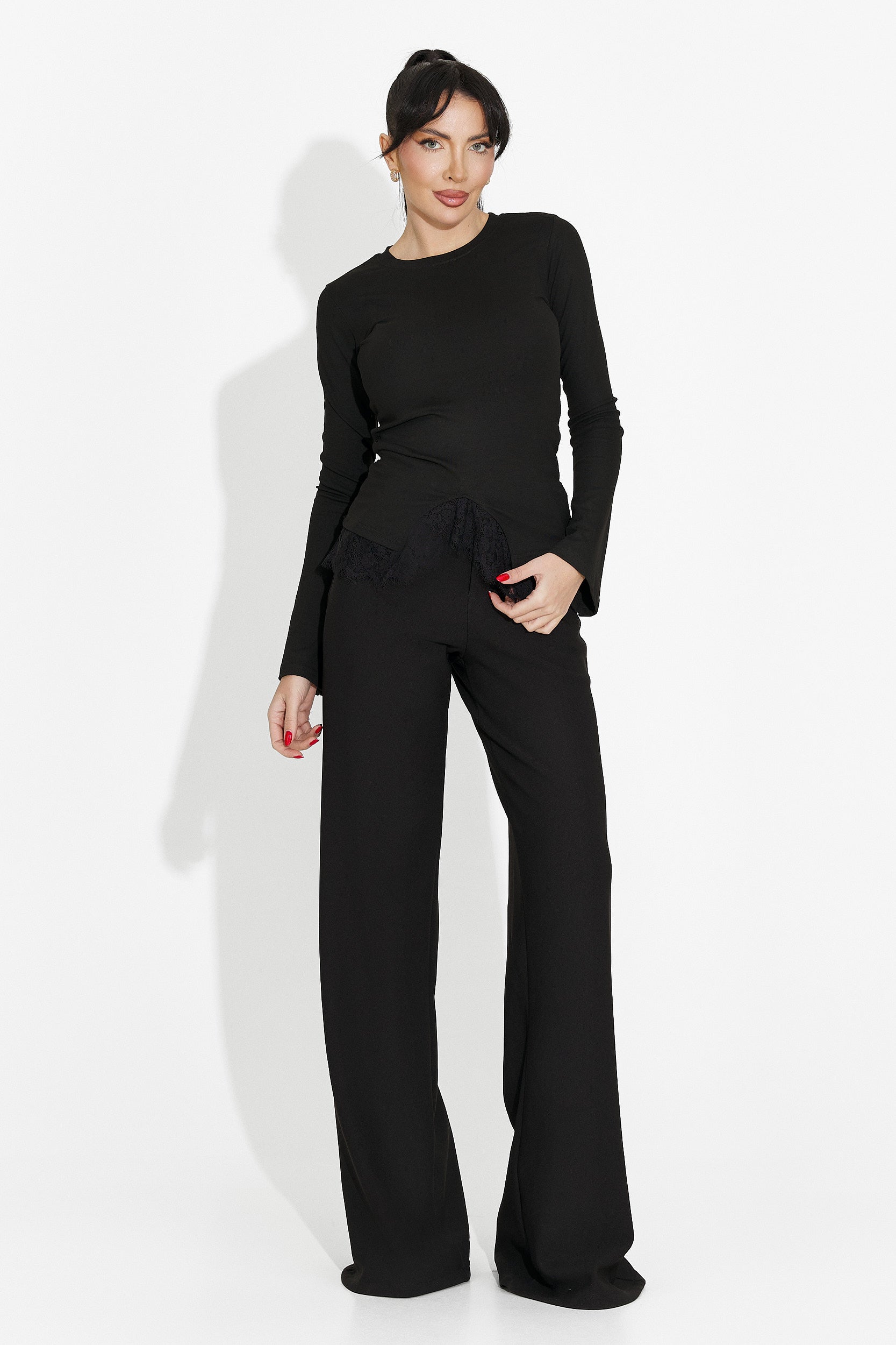 Schwarze Damen-Freizeitbluse Daiela Bogas