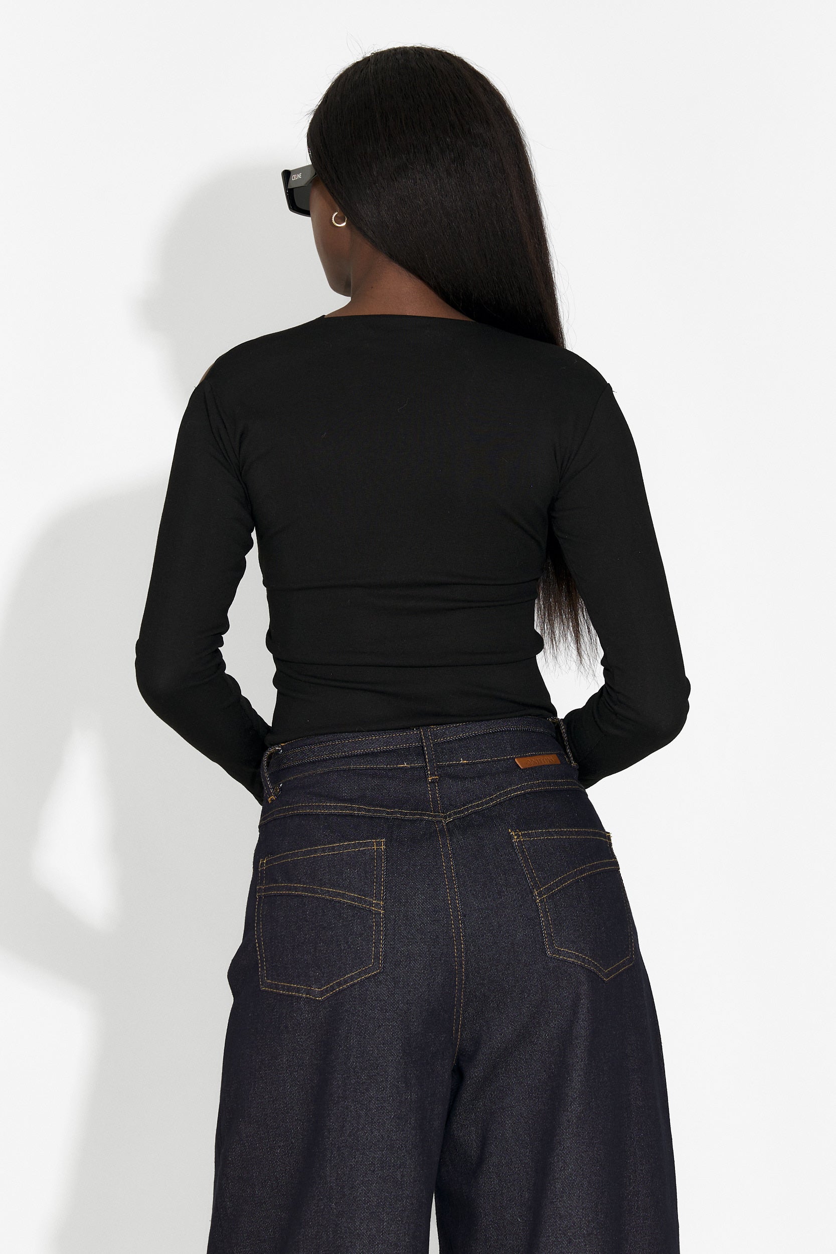 Favira Bogas Casual Black Ladies Blouse