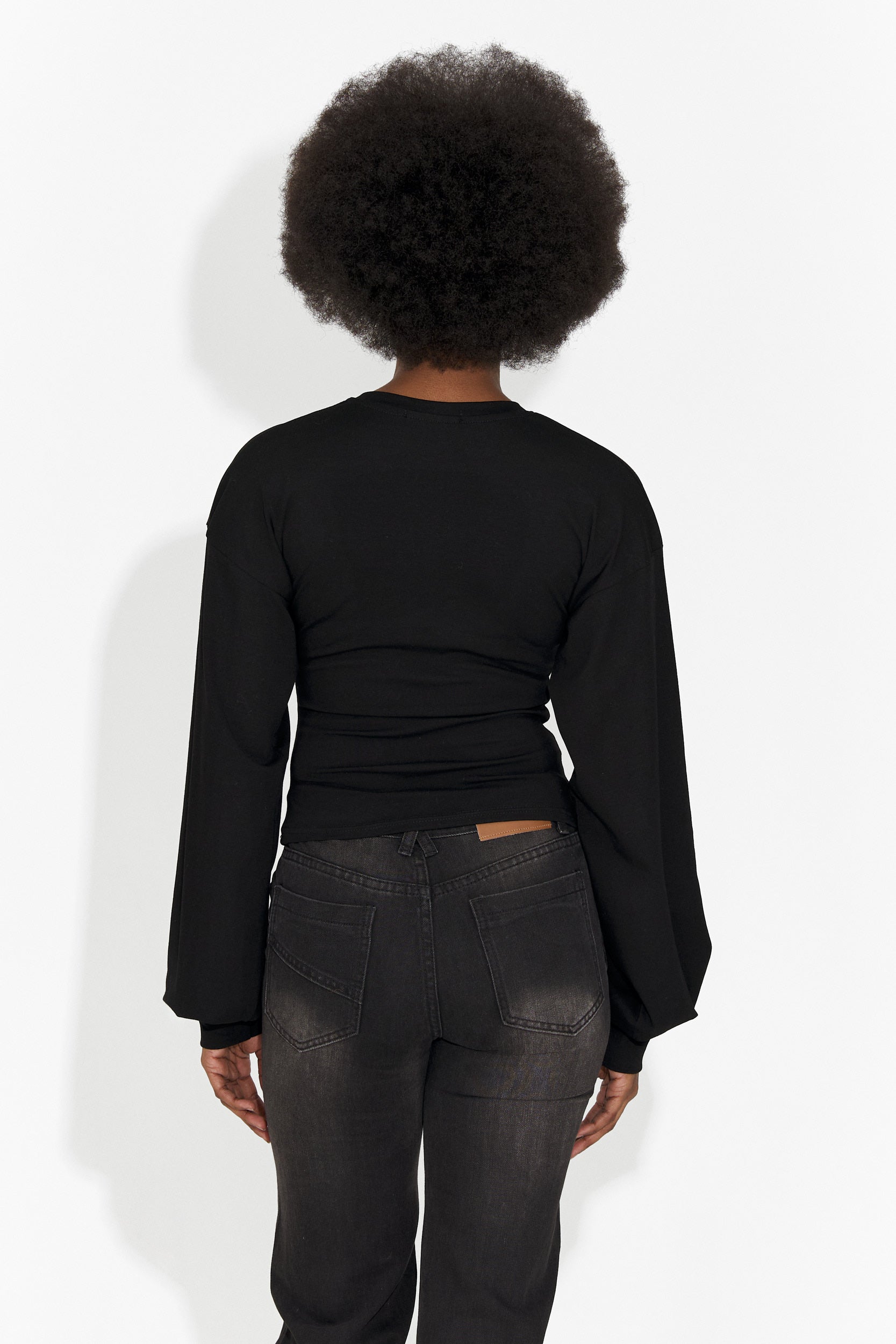 Schwarze Damen-Freizeitbluse Tivora Bogas