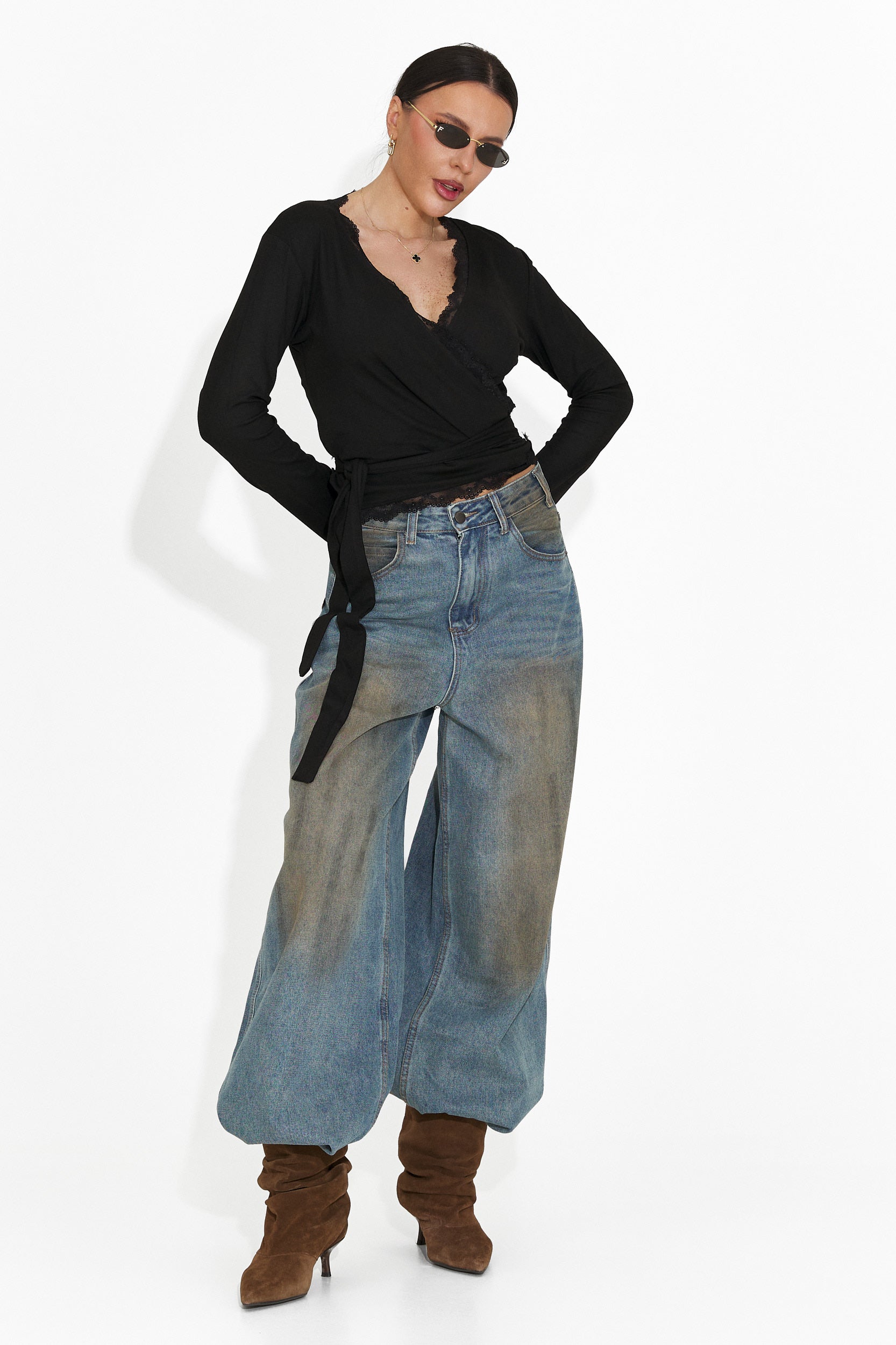 Women's casual black blouse Zaneta Bogas