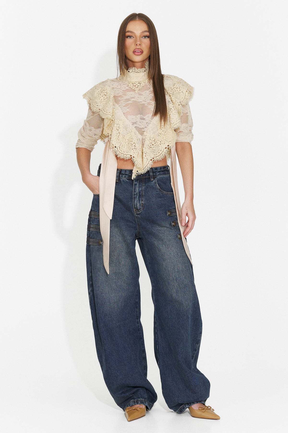 Bluza eleganta bej Glusiraura Bogas