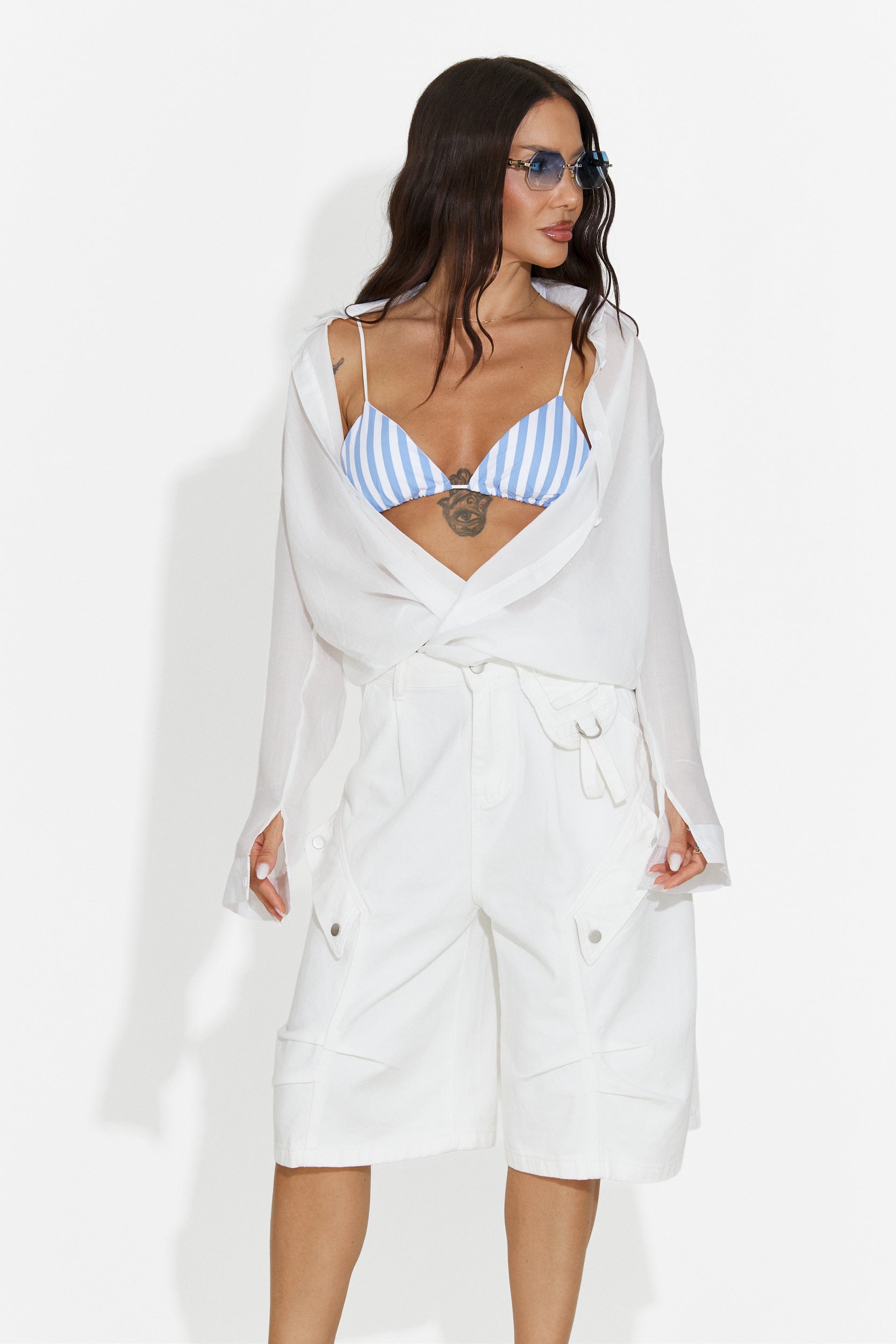 Light blue casual women's bustier Brusty Bogas