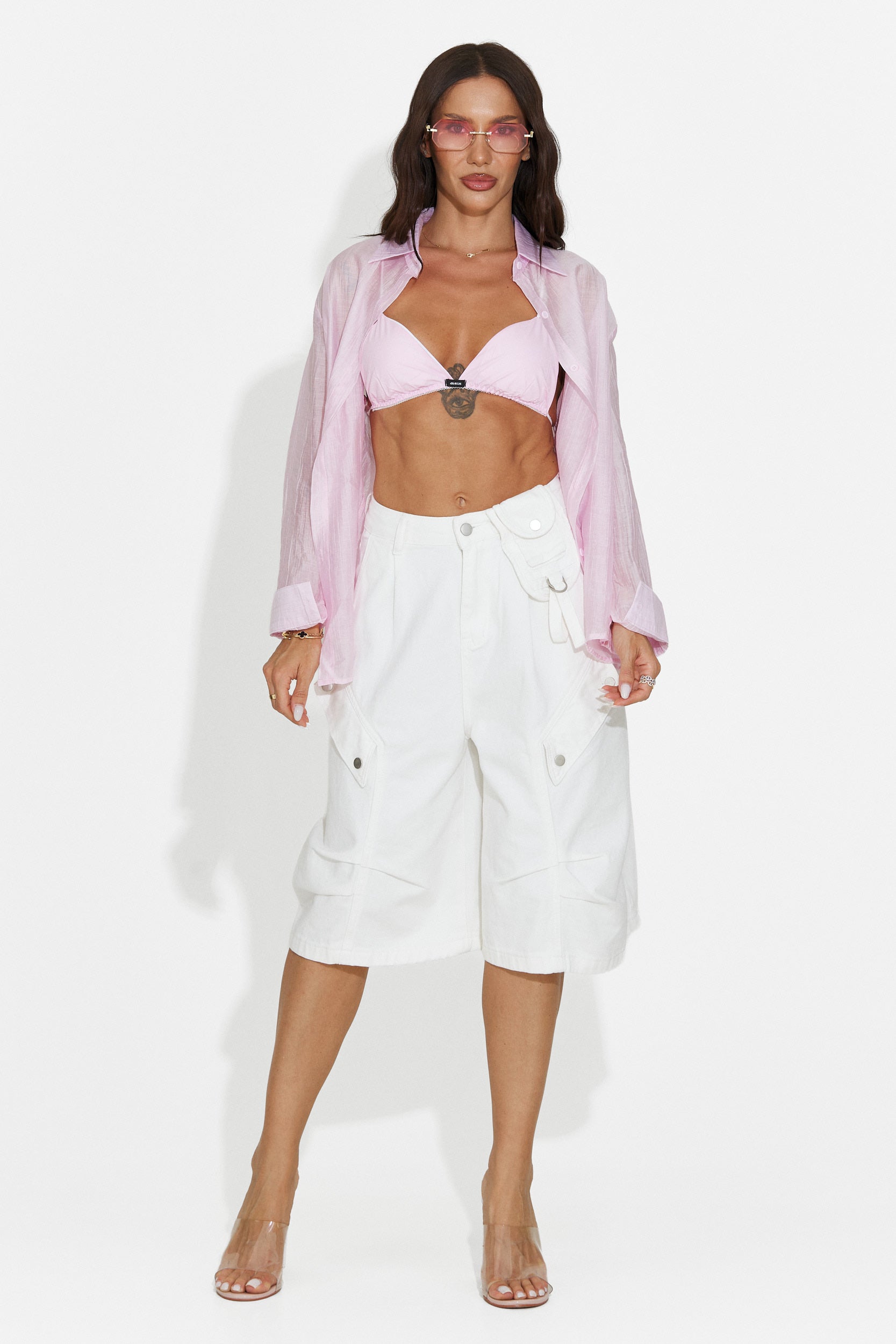 Pink casual women's bustier Crispys Bogas