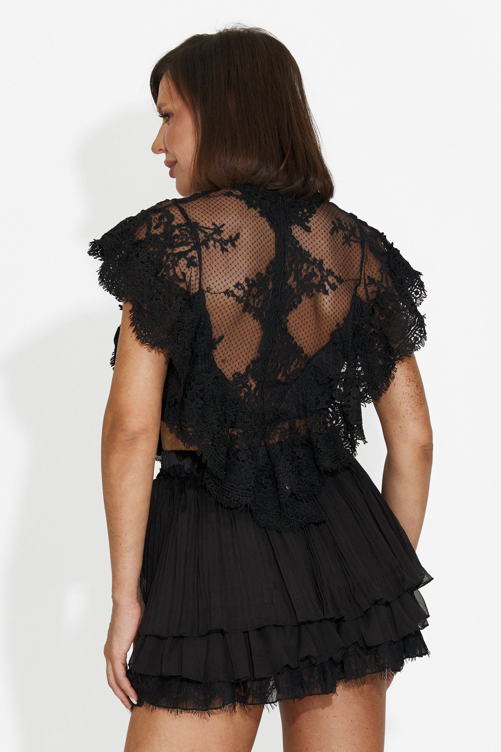 Bustiera dama eleganta neagra Abraham Bogas