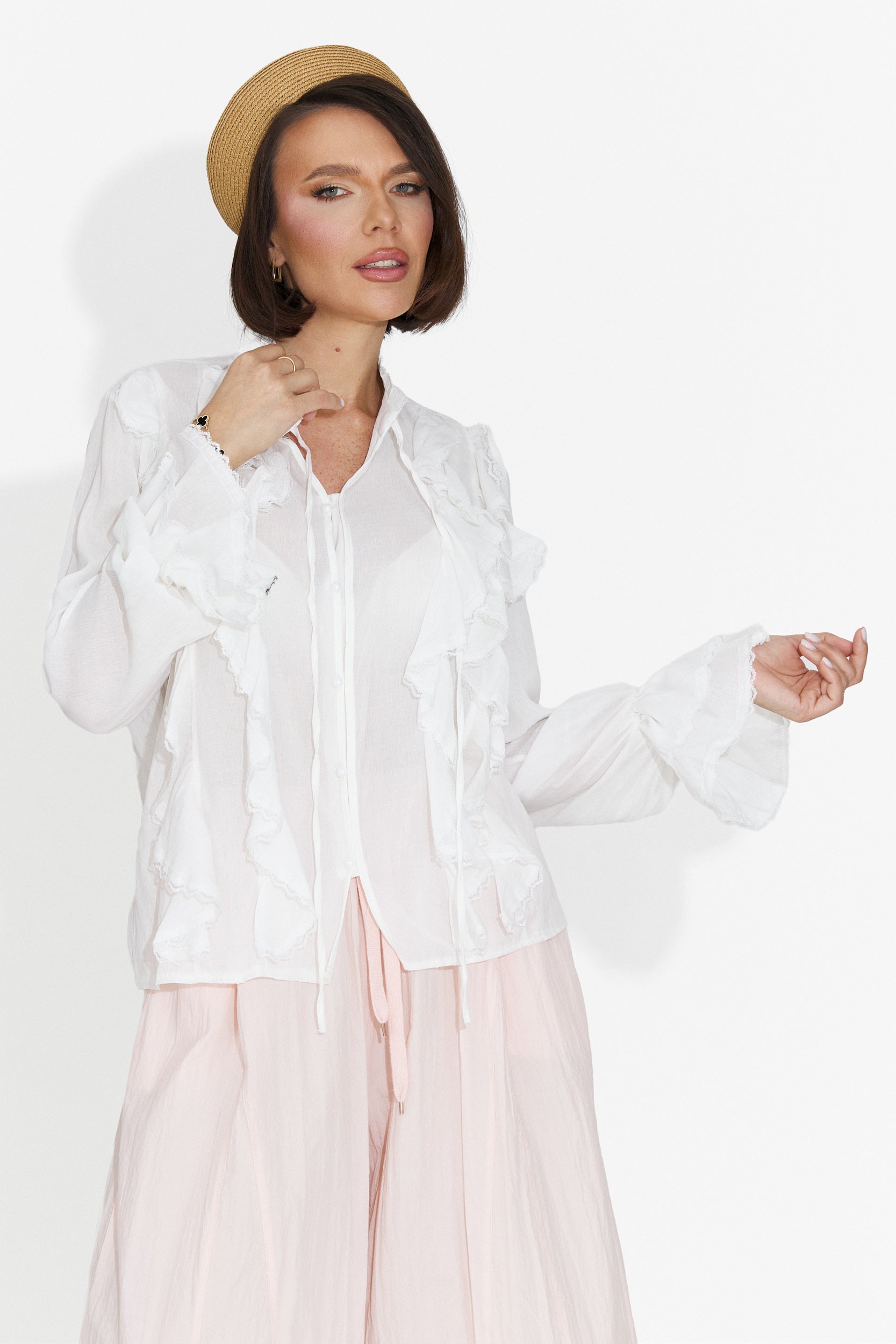 Alcadia Bogas White Casual Women's Shirt