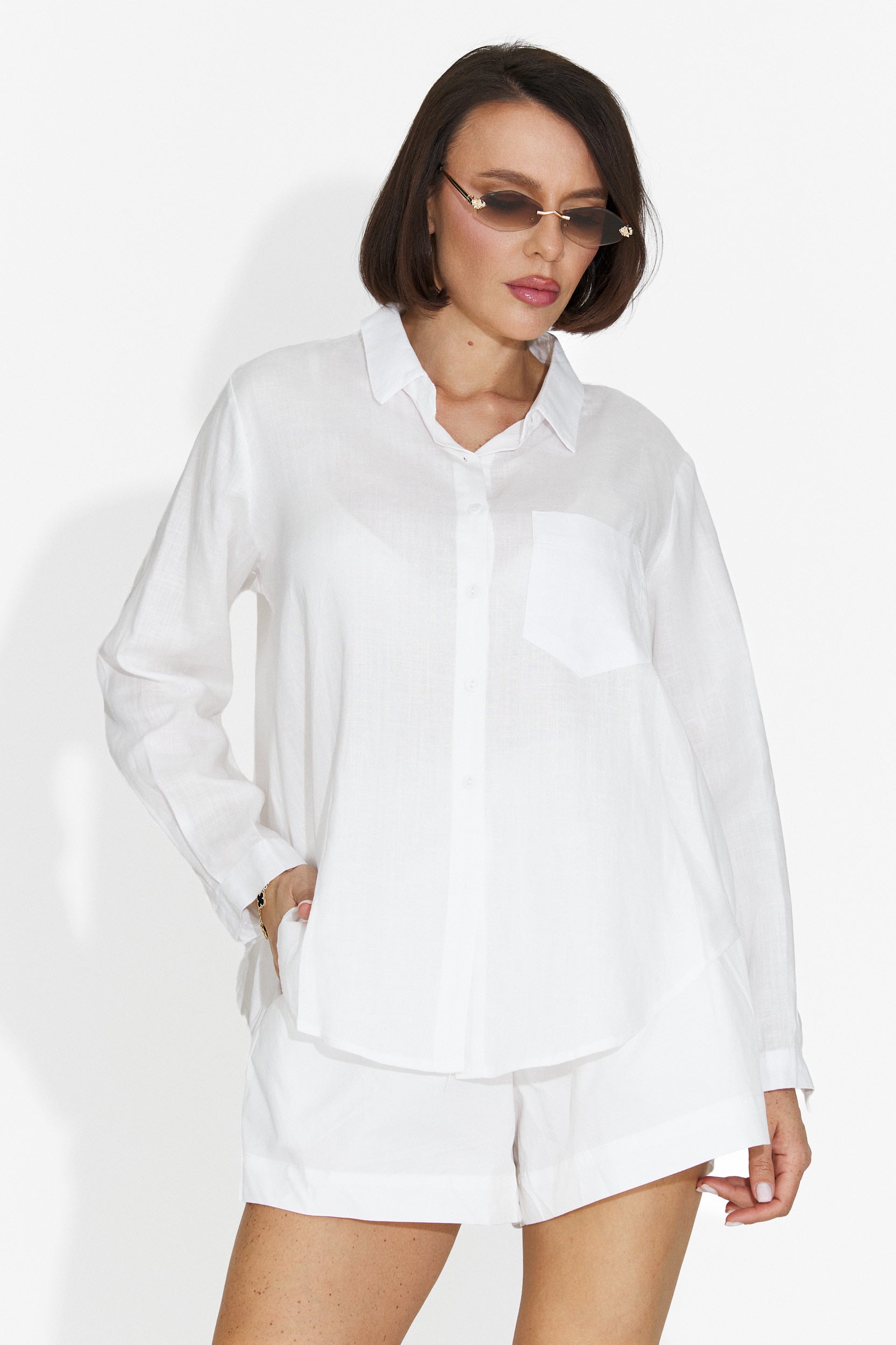 Camasa dama casual alba Calay Bogas