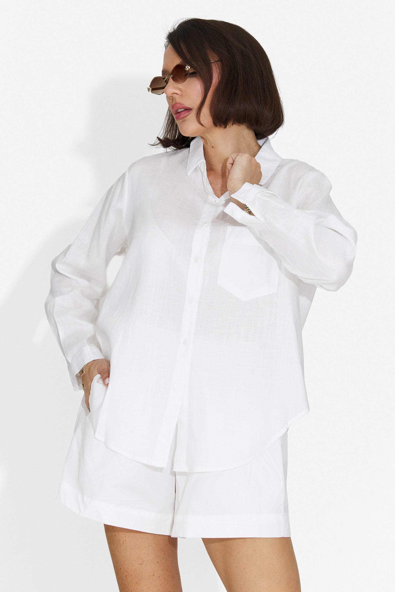 Camasa dama casual alba Calay Bogas