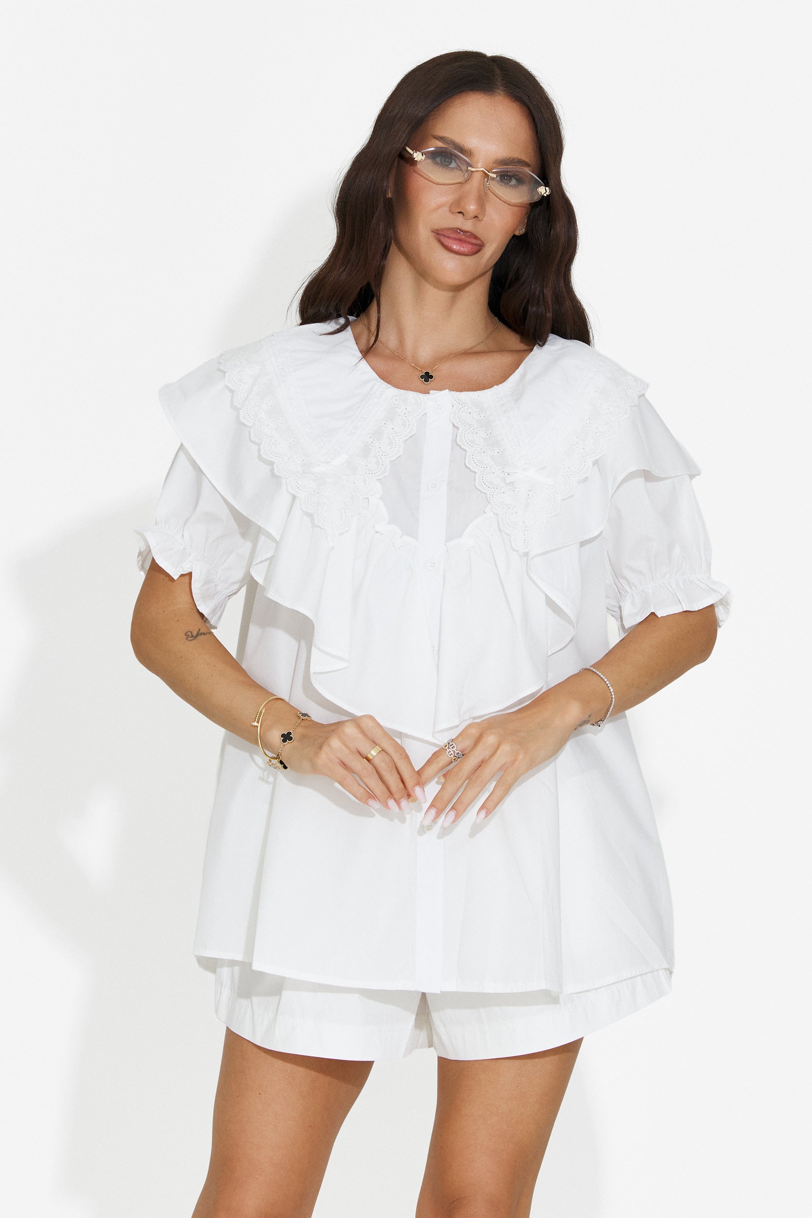 Camisa casual de mujer blanca Karlasia Bogas