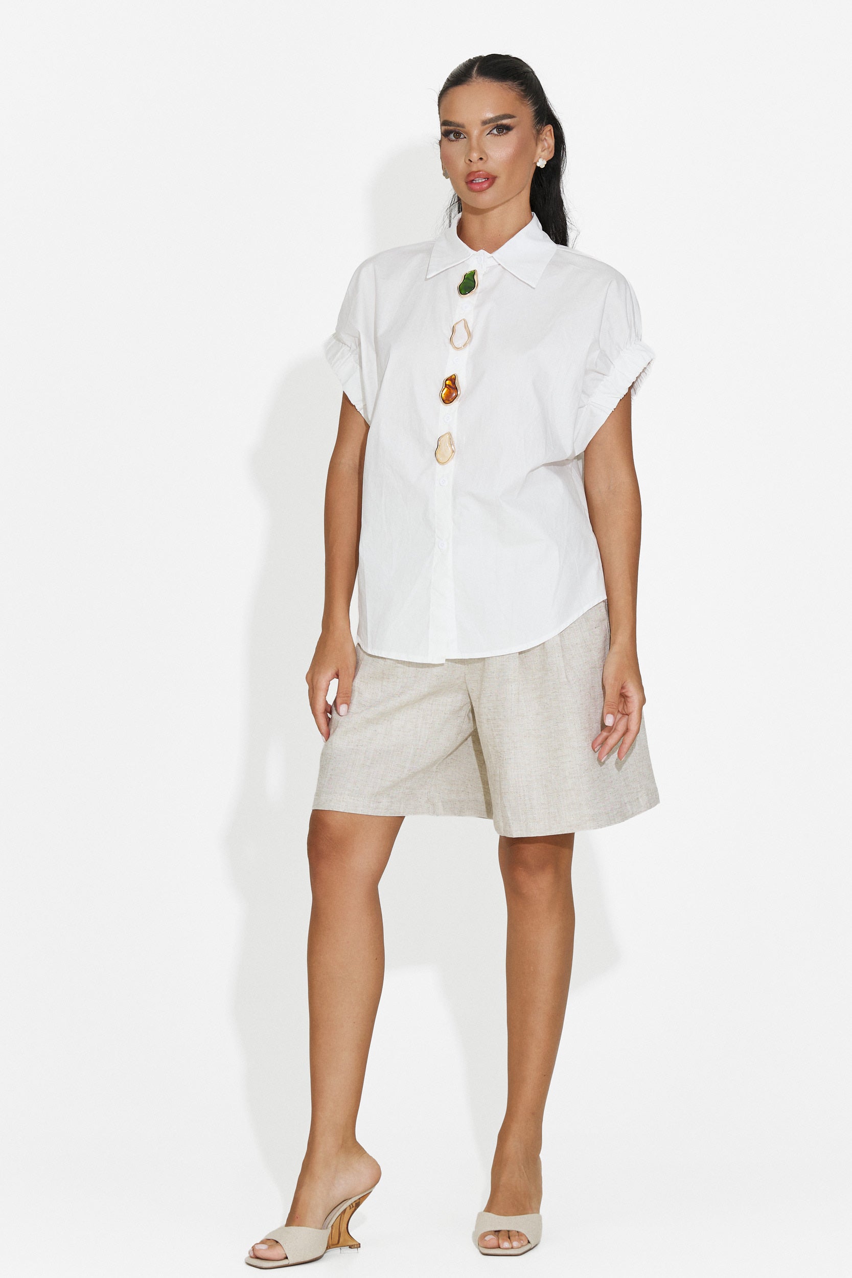 White casual women's shirt Nazmia Bogas