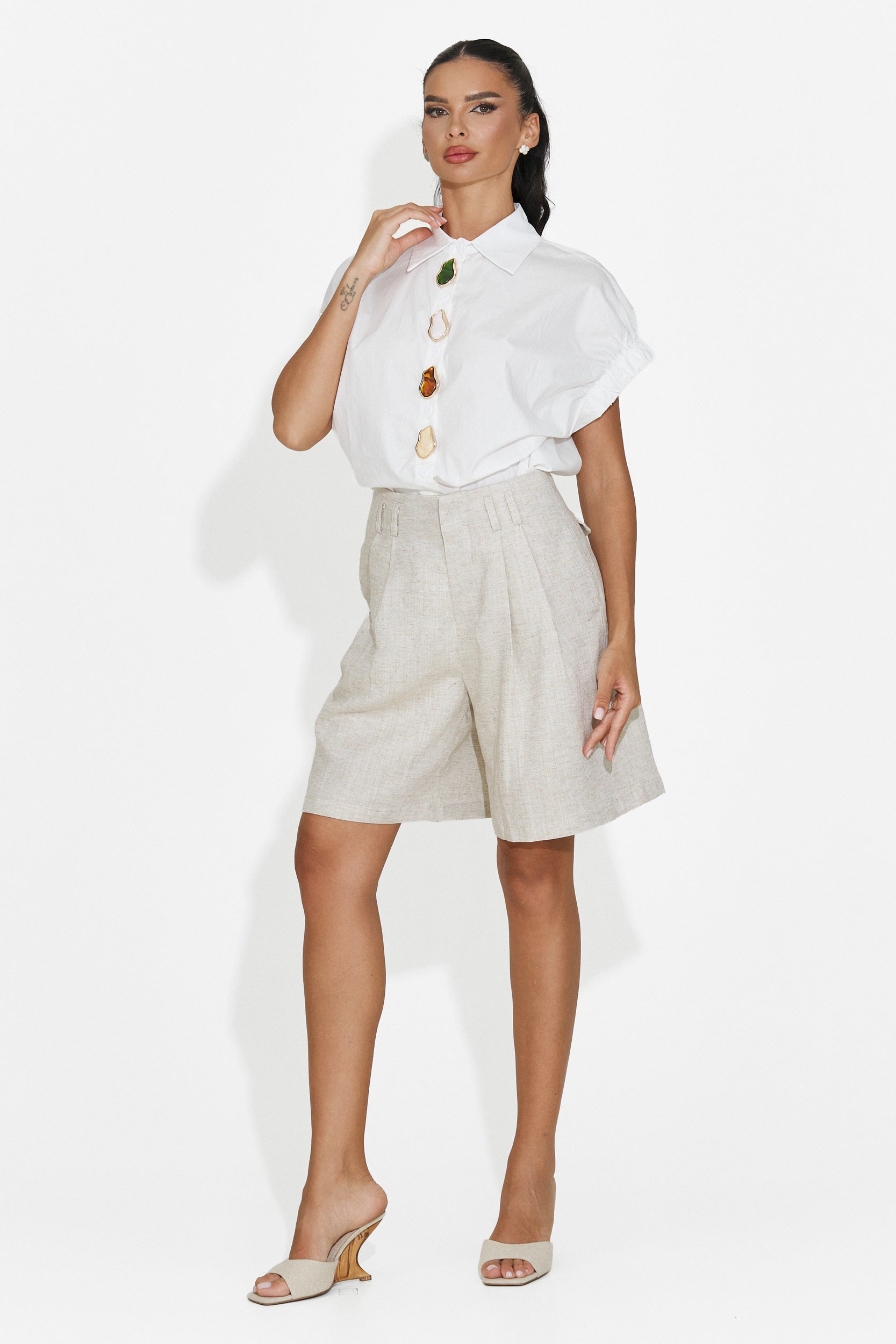 White casual women's shirt Nazmia Bogas