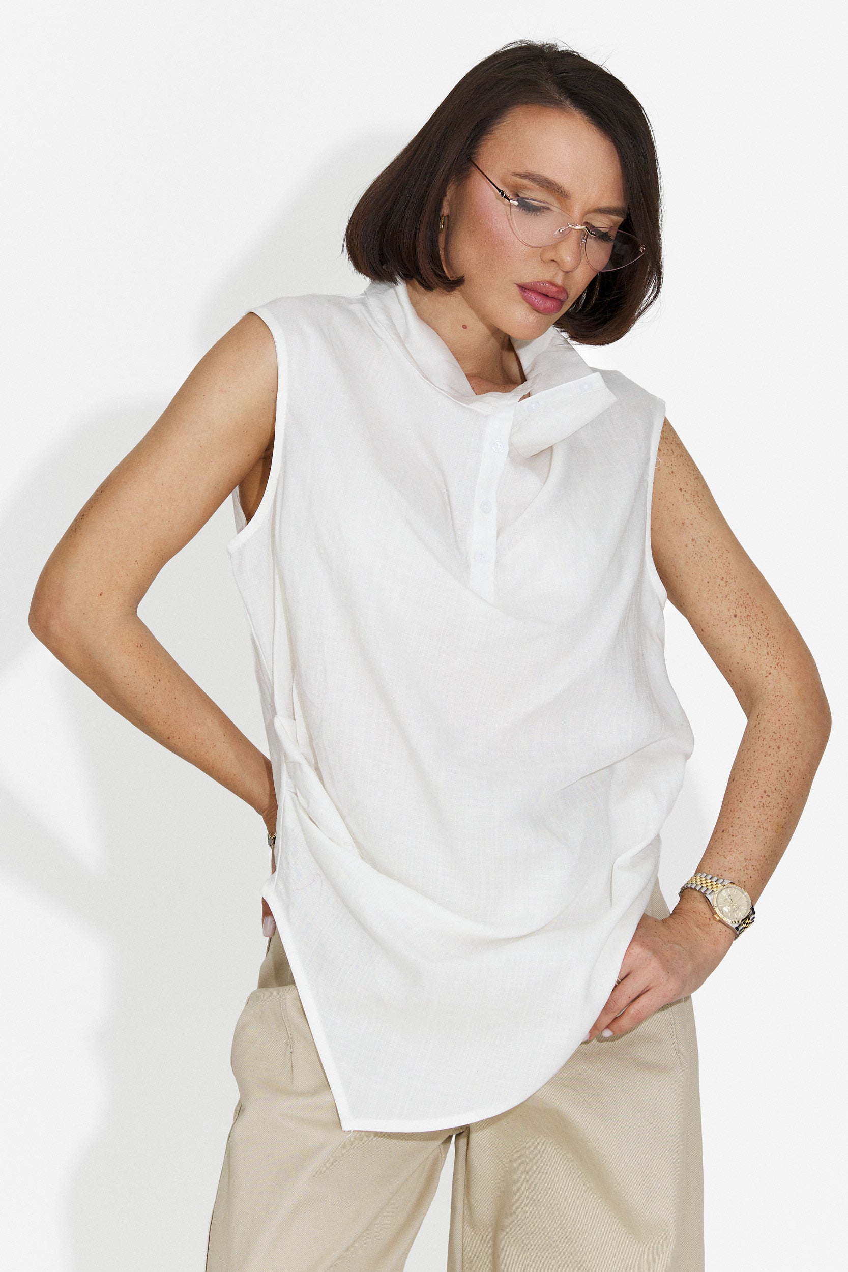 Camasa dama casual alba Notario Bogas