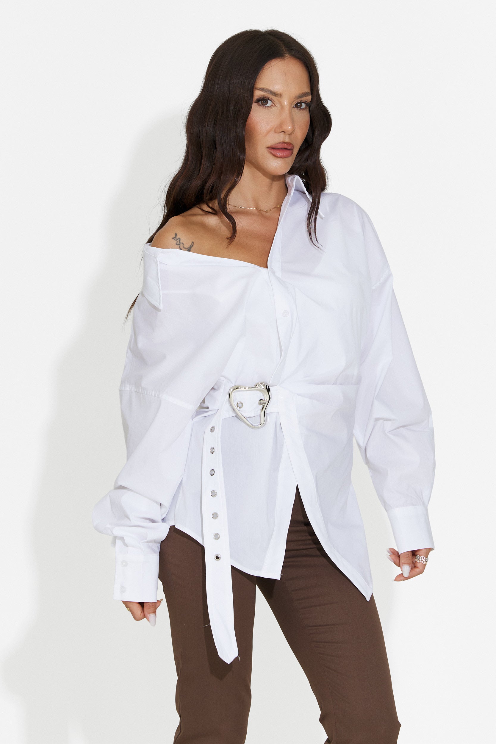 Women's casual white shirt Zunaria Bogas