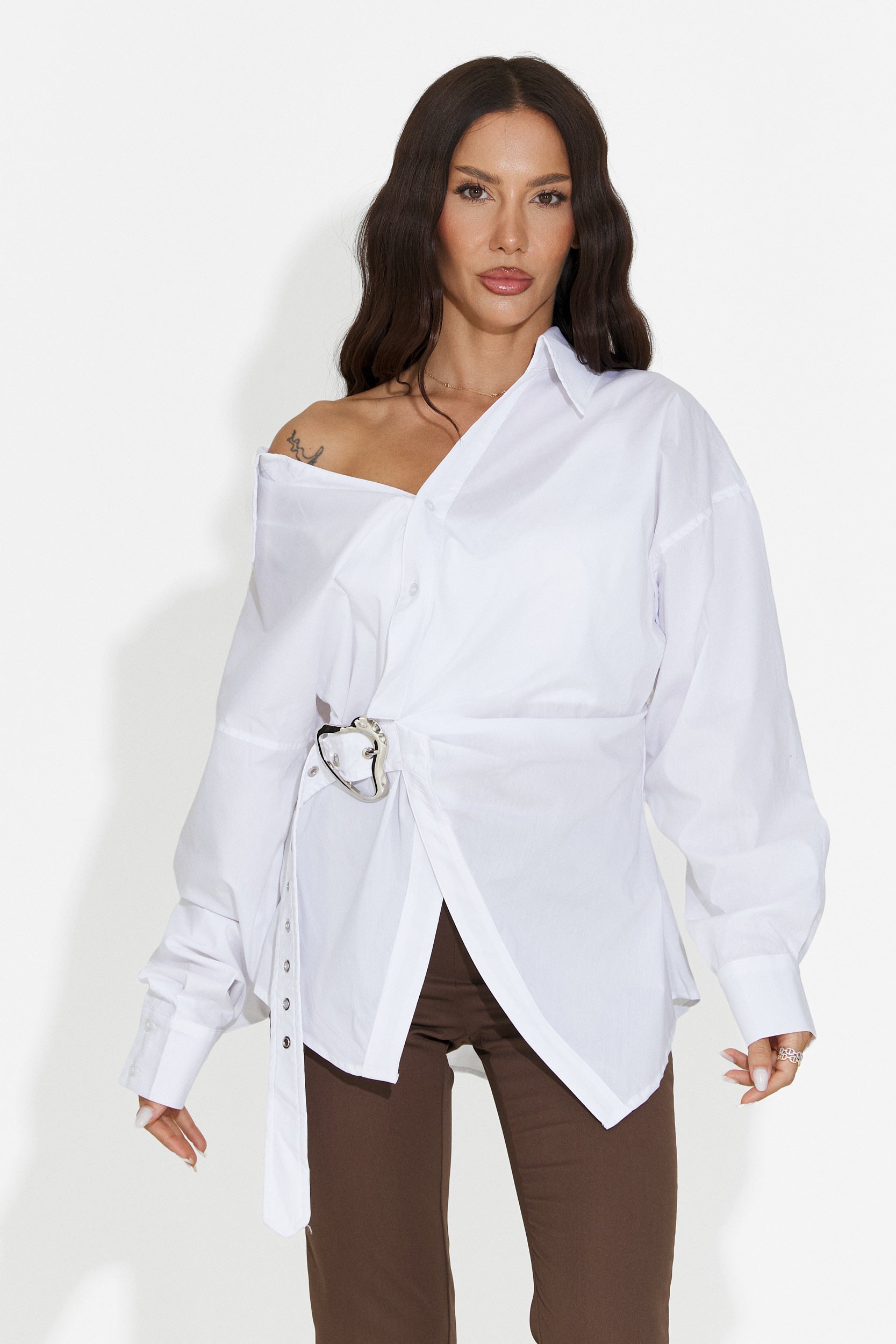 Women's casual white shirt Zunaria Bogas