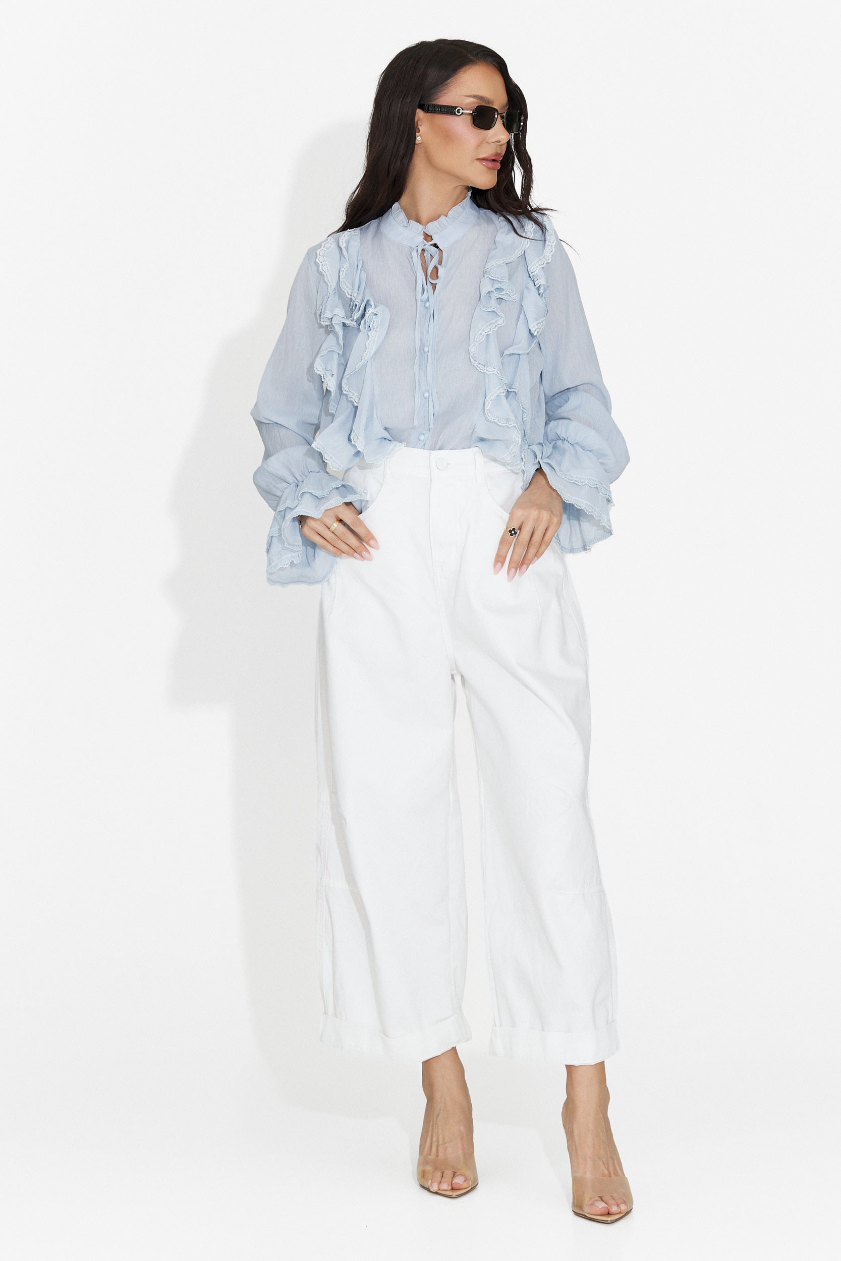 Camisa Azul Casual de Mujer de Alcadia Bogas
