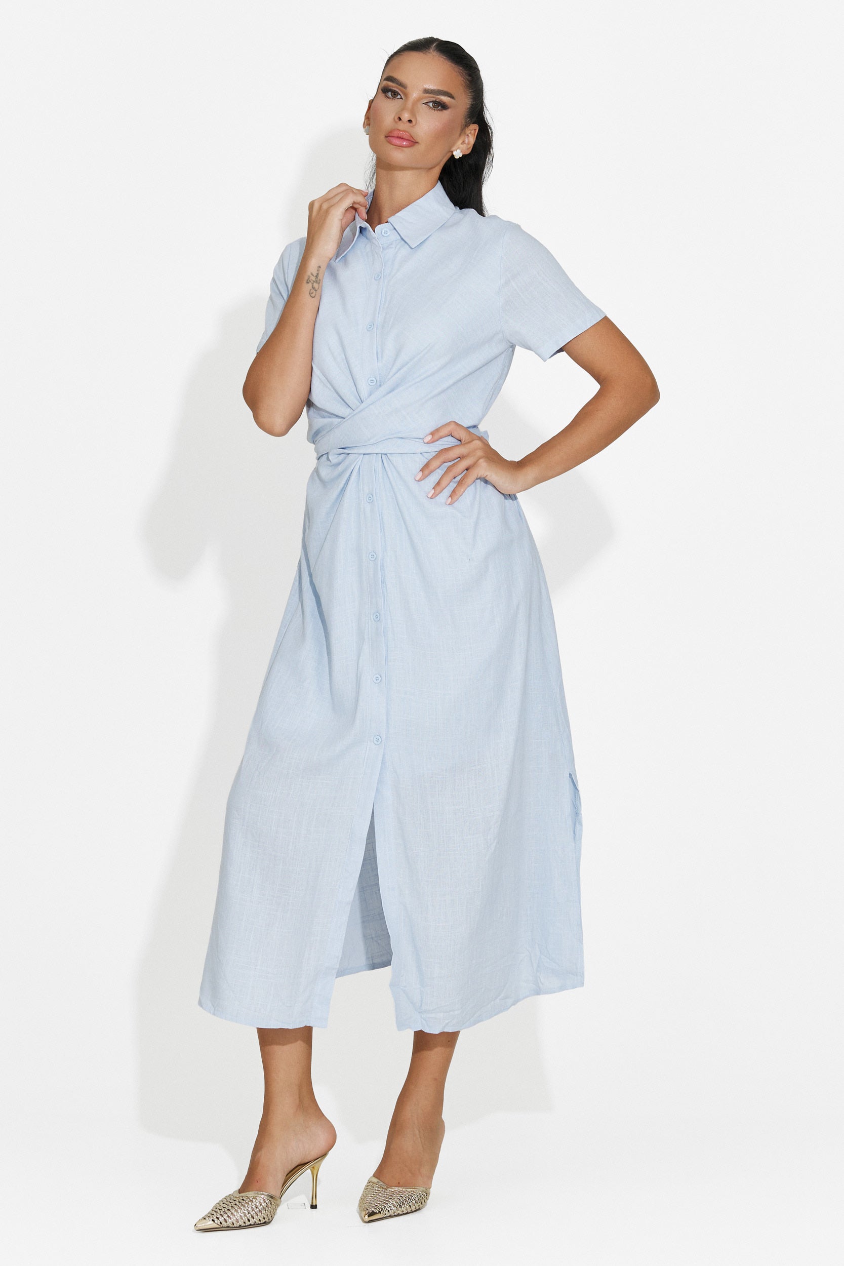 Camisa de mujer casual azul Genoma Bogas
