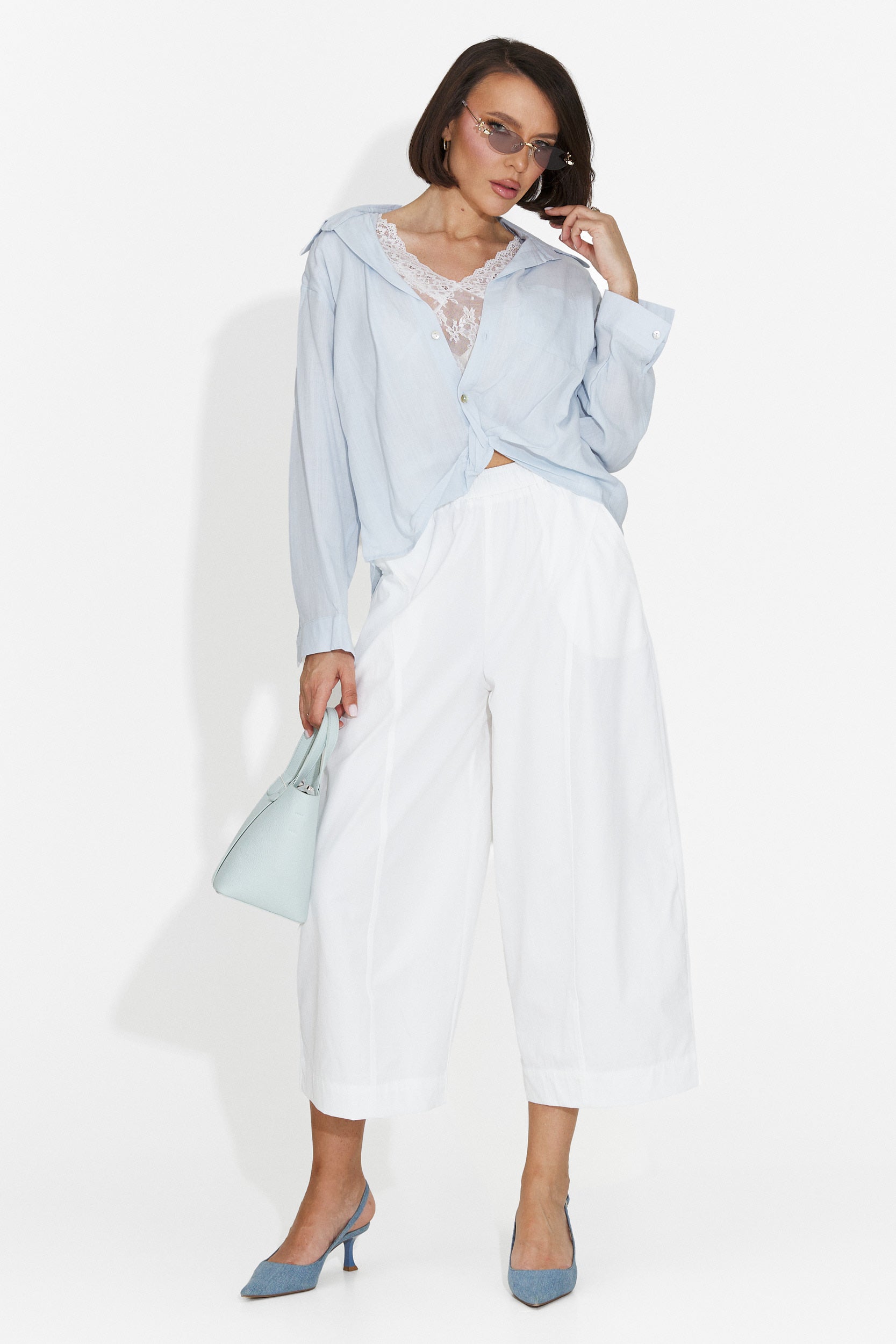 Camasa dama casual bleu Graphi Bogas