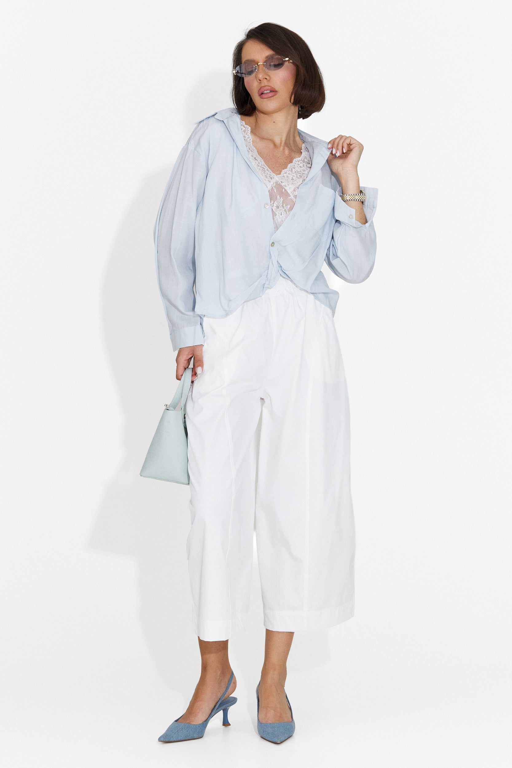 Camasa dama casual bleu Graphi Bogas