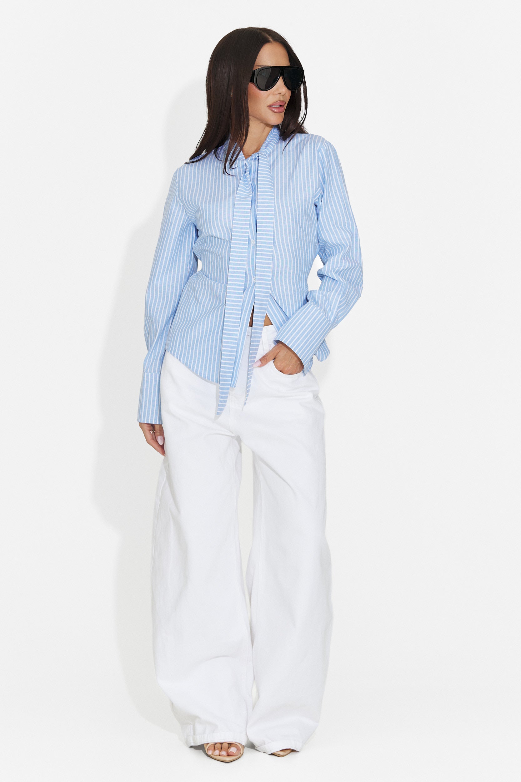 Camasa dama casual bleu Radience Bogas