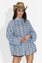 Camasa dama casual bleu Vanga Bogas