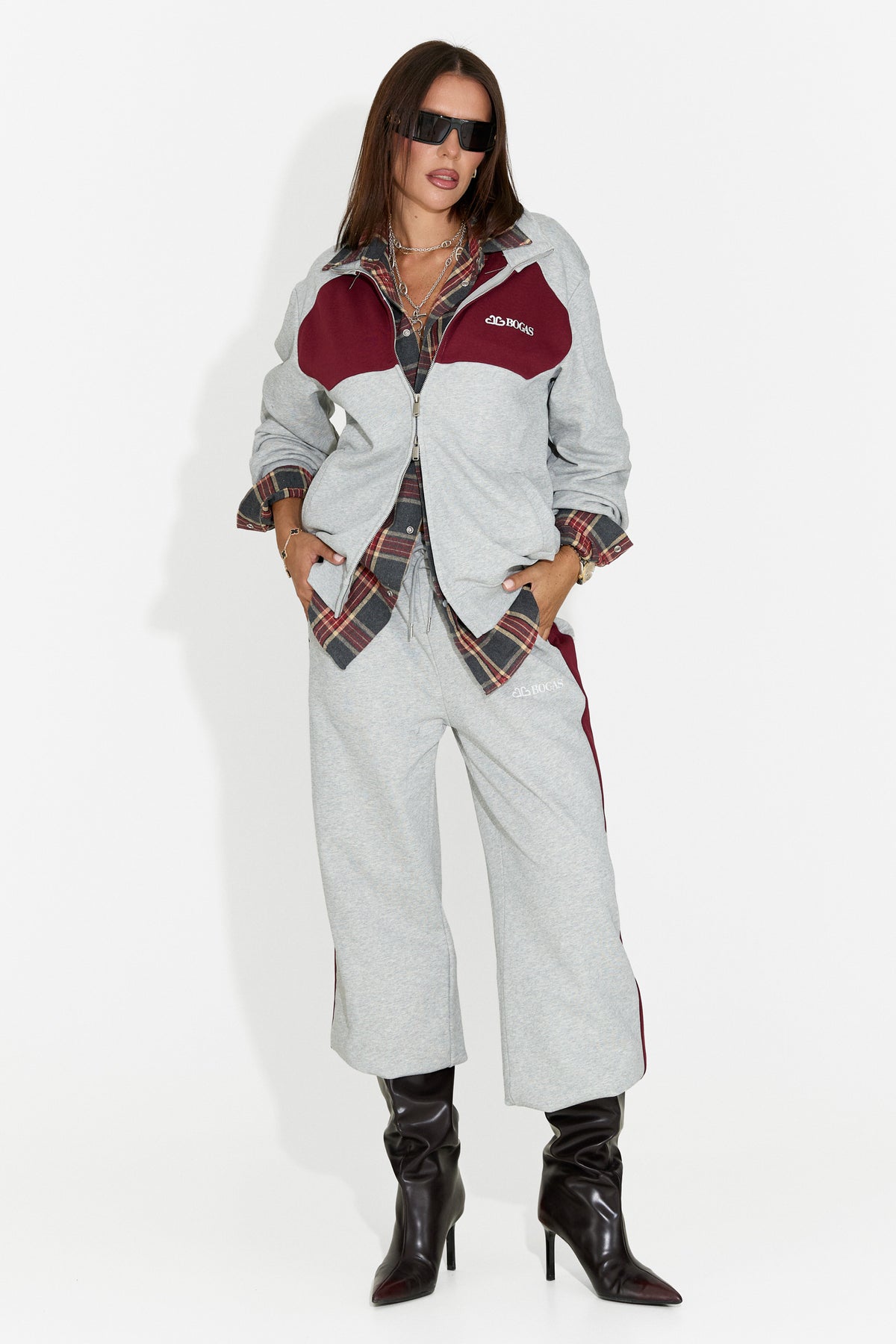 Chemise décontractée bordeaux pour femme Importas Bogas